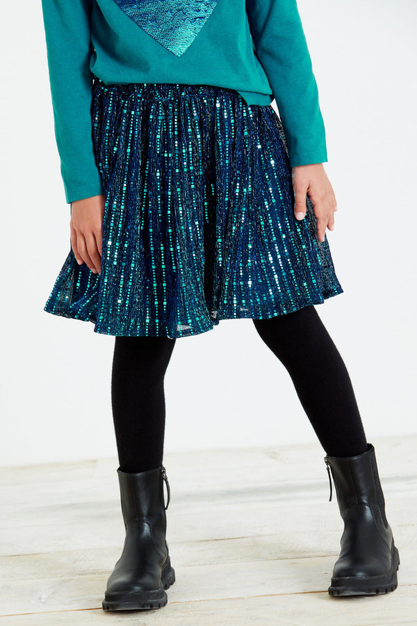 Blue Sparkle Sequin Skirt (3-16yrs)