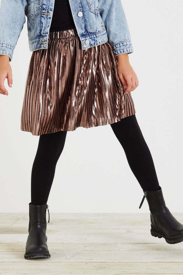 Bronze Pleated Skirt (3-16yrs)