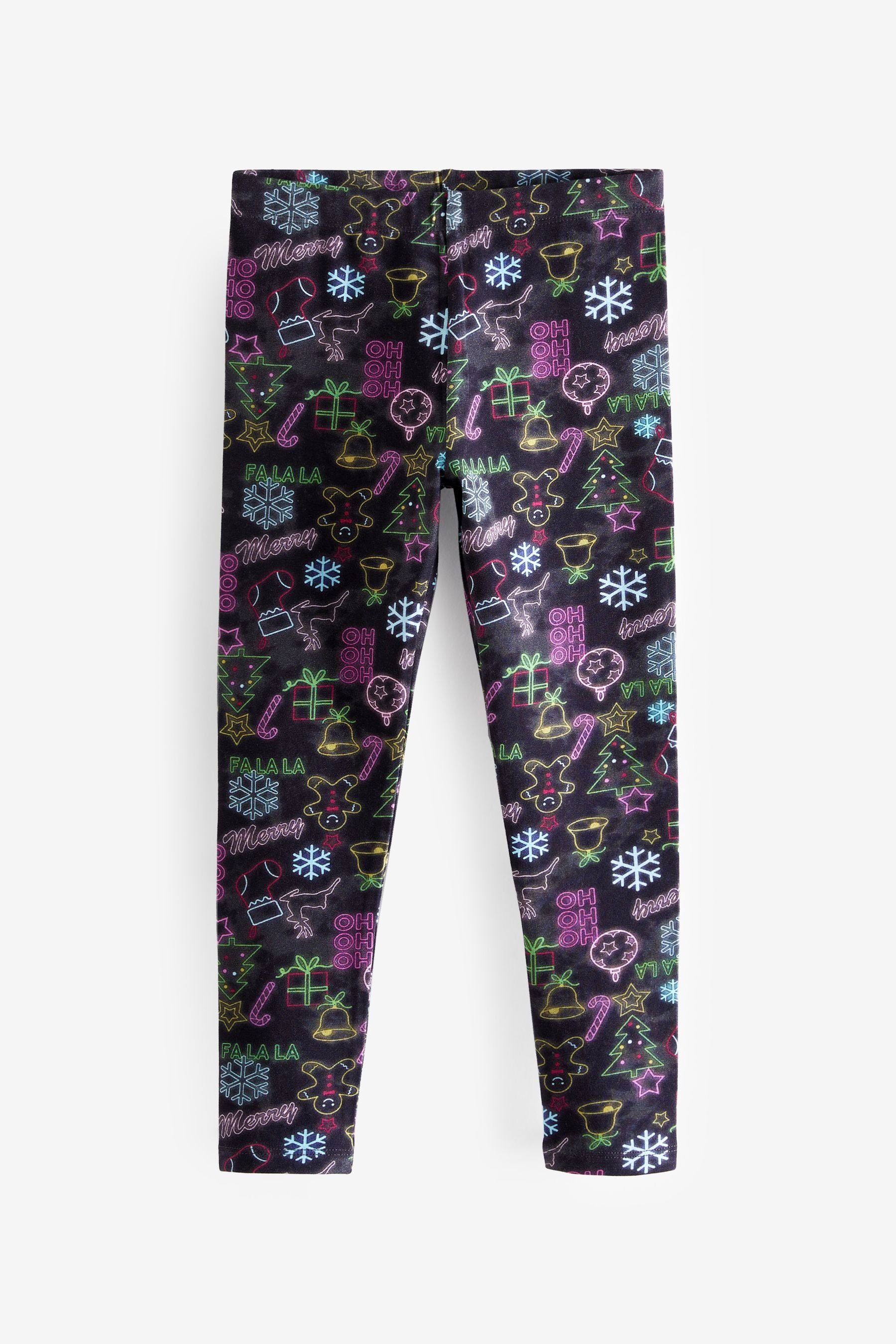 Charcoal Grey Christmas Leggings (3-16yrs)