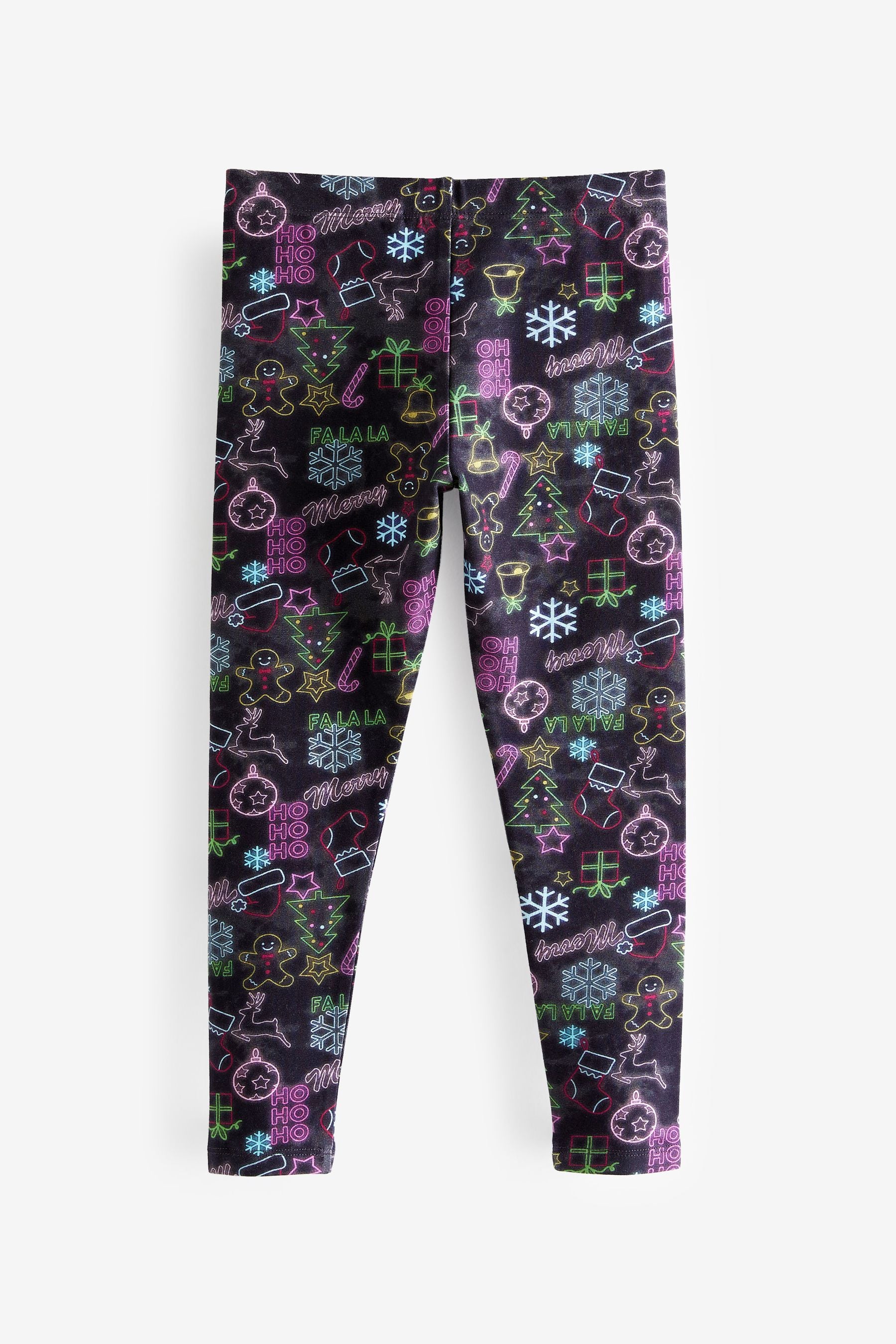 Charcoal Grey Christmas Leggings (3-16yrs)