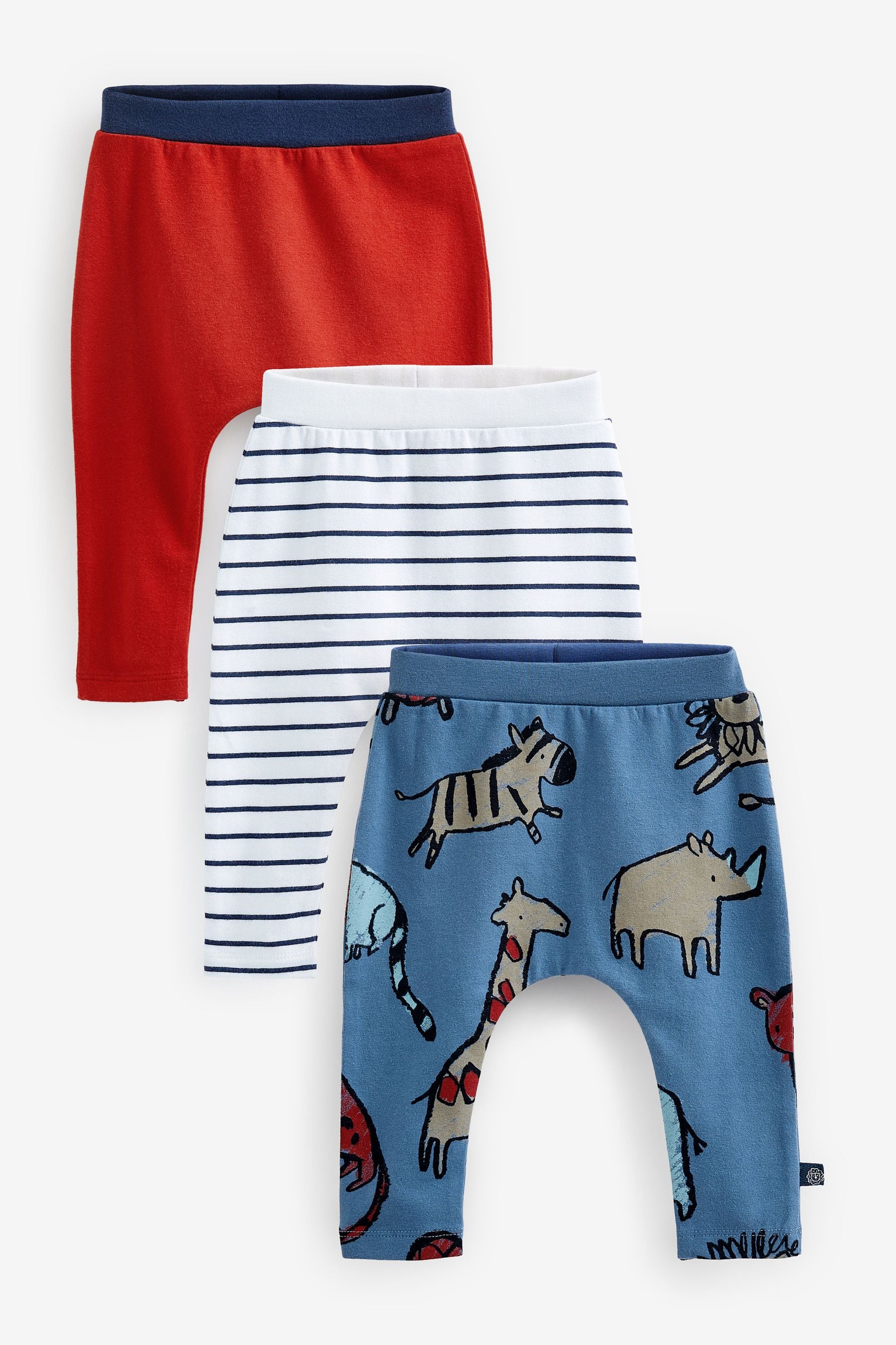 Red/Blue Baby Leggings 3 Pack