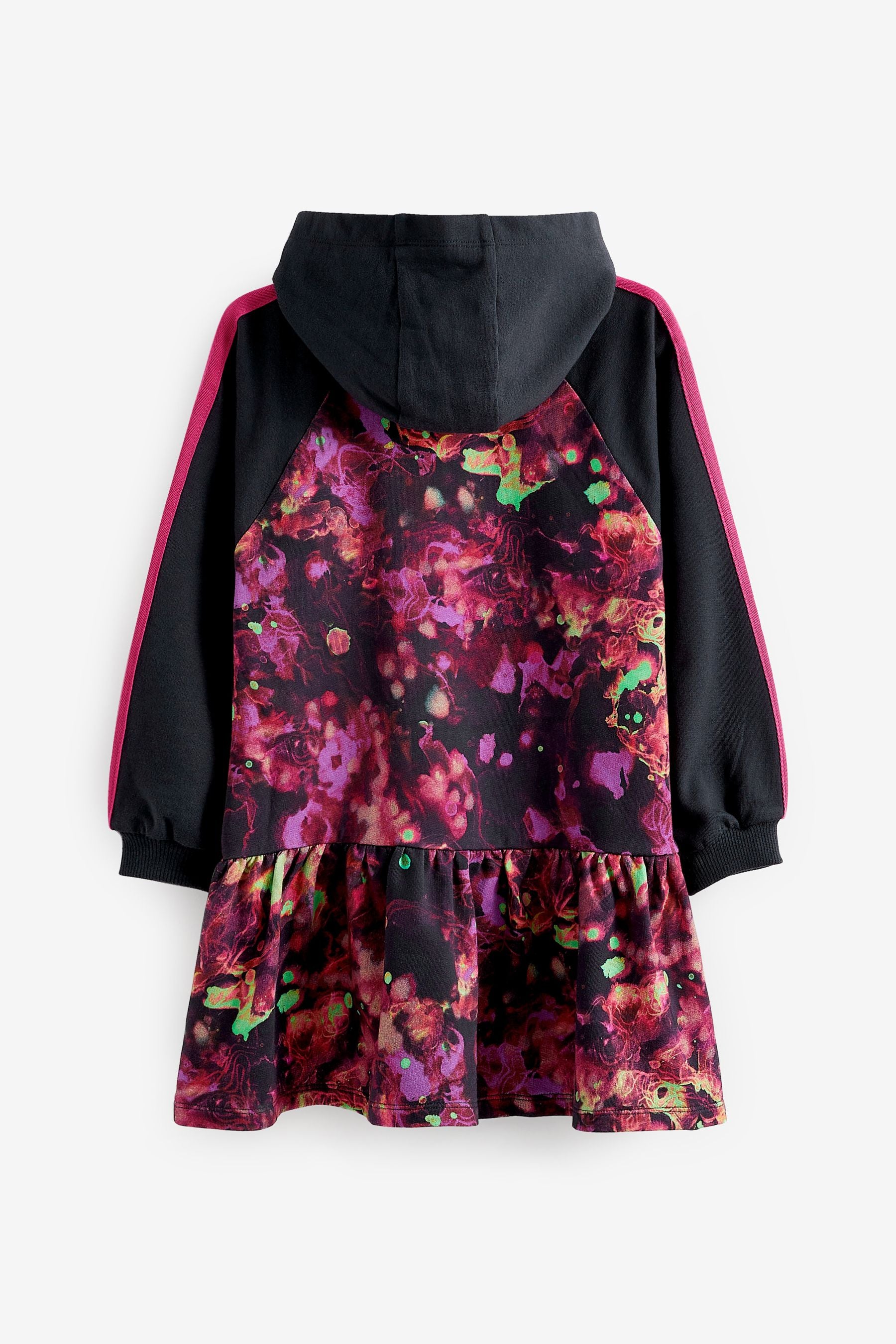 Purple Splat Hooded Jumper Dress (3-16yrs)