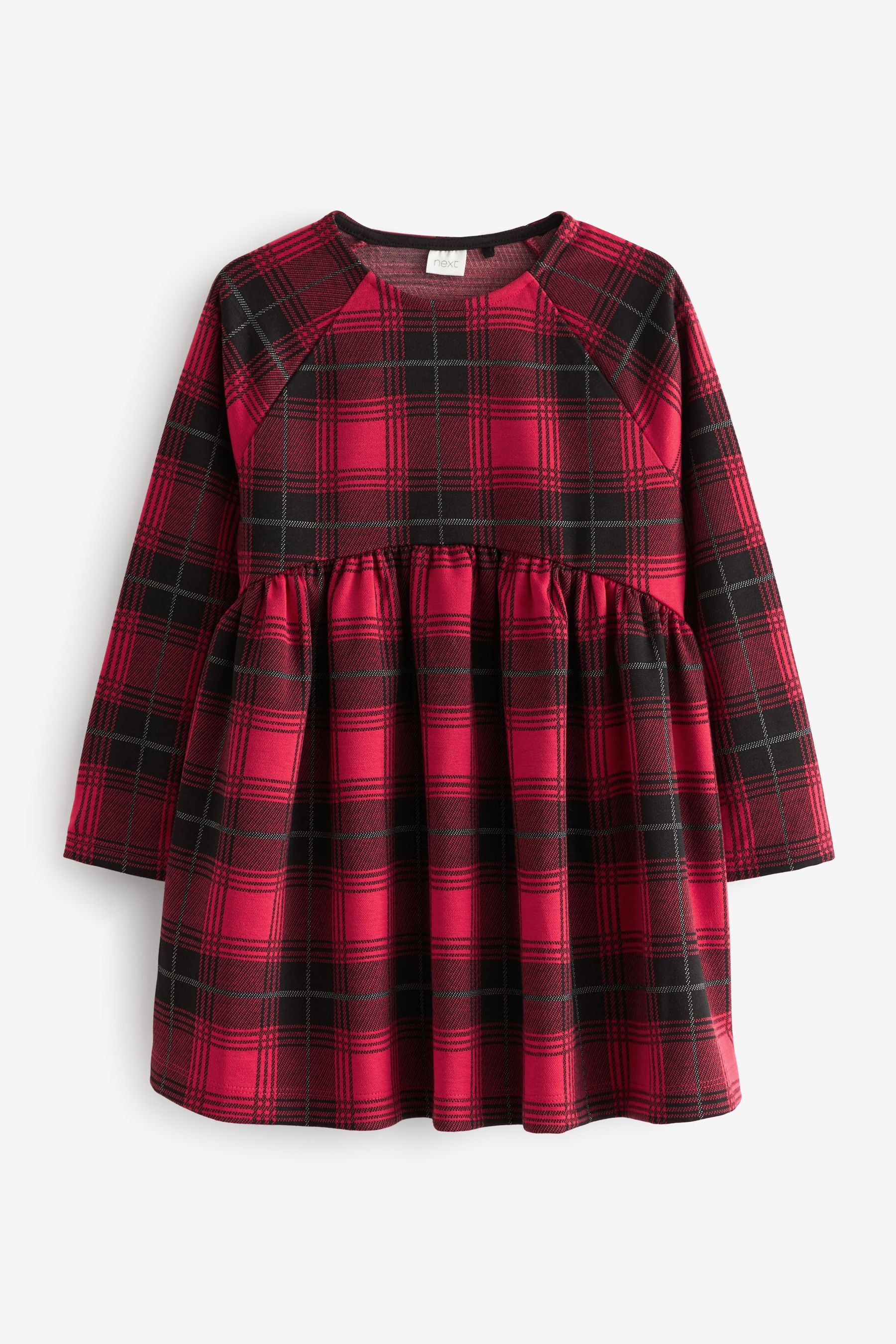 Red Check Long Sleeve Dress (3-16yrs)