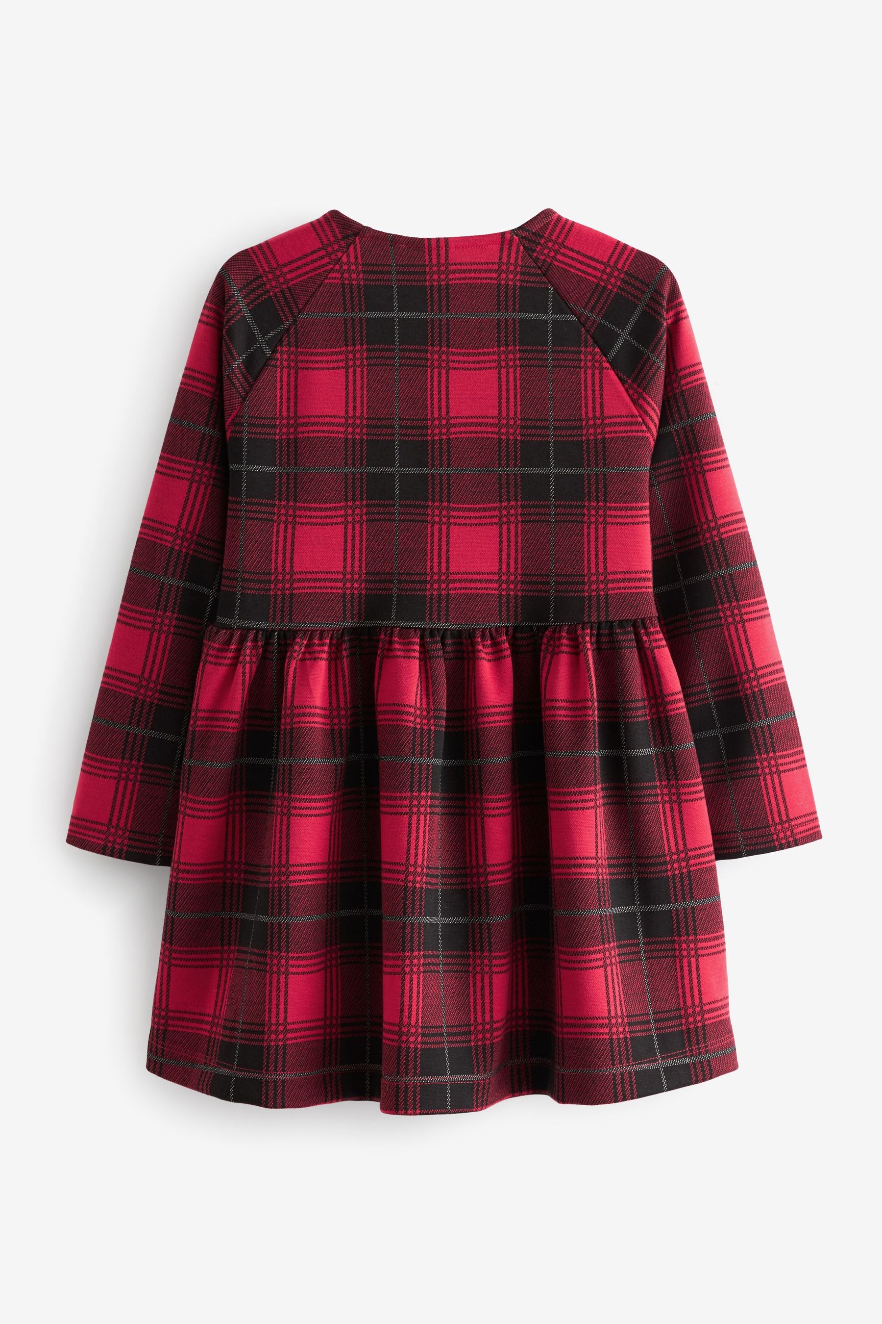 Red Check Long Sleeve Dress (3-16yrs)