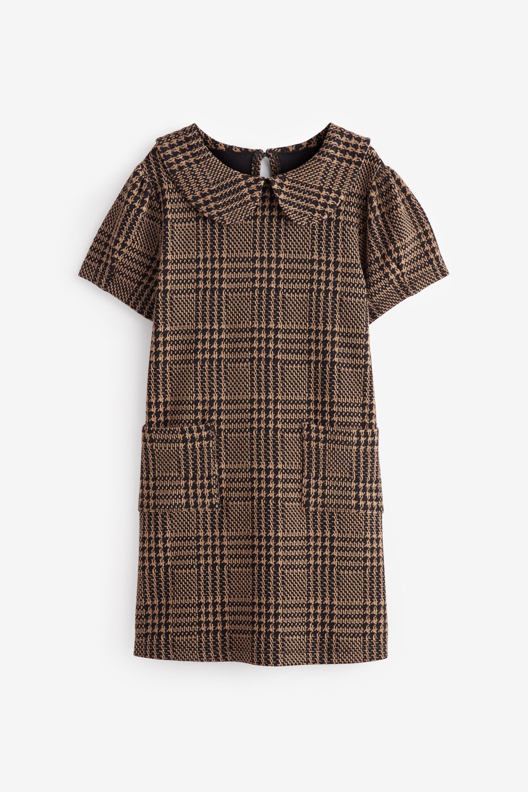 Black/Tan Brown Collar Dress (3-16yrs)