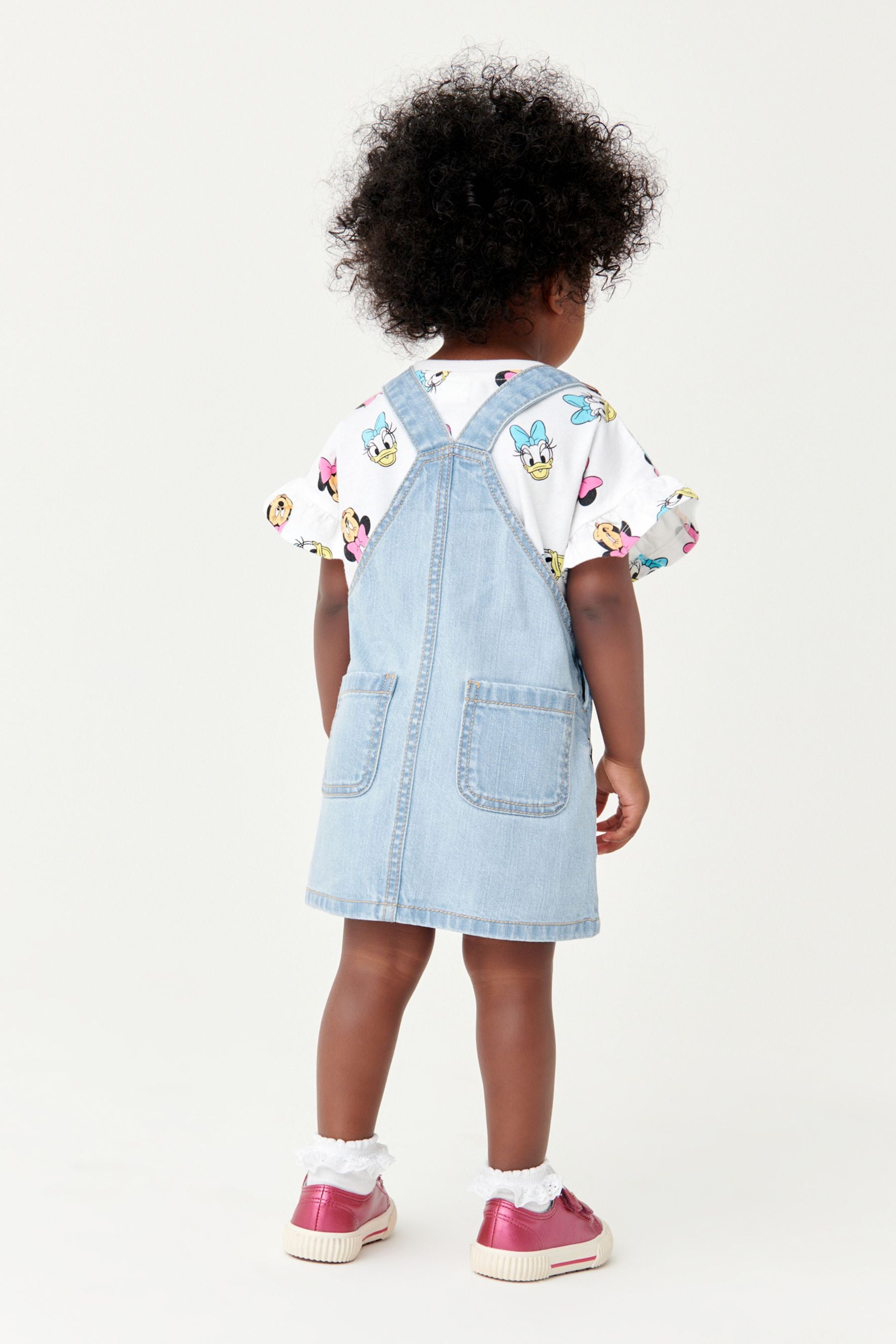 Blue Denim Minnie Mouse And Daisy Duck Pinafore Set (3mths-8yrs)