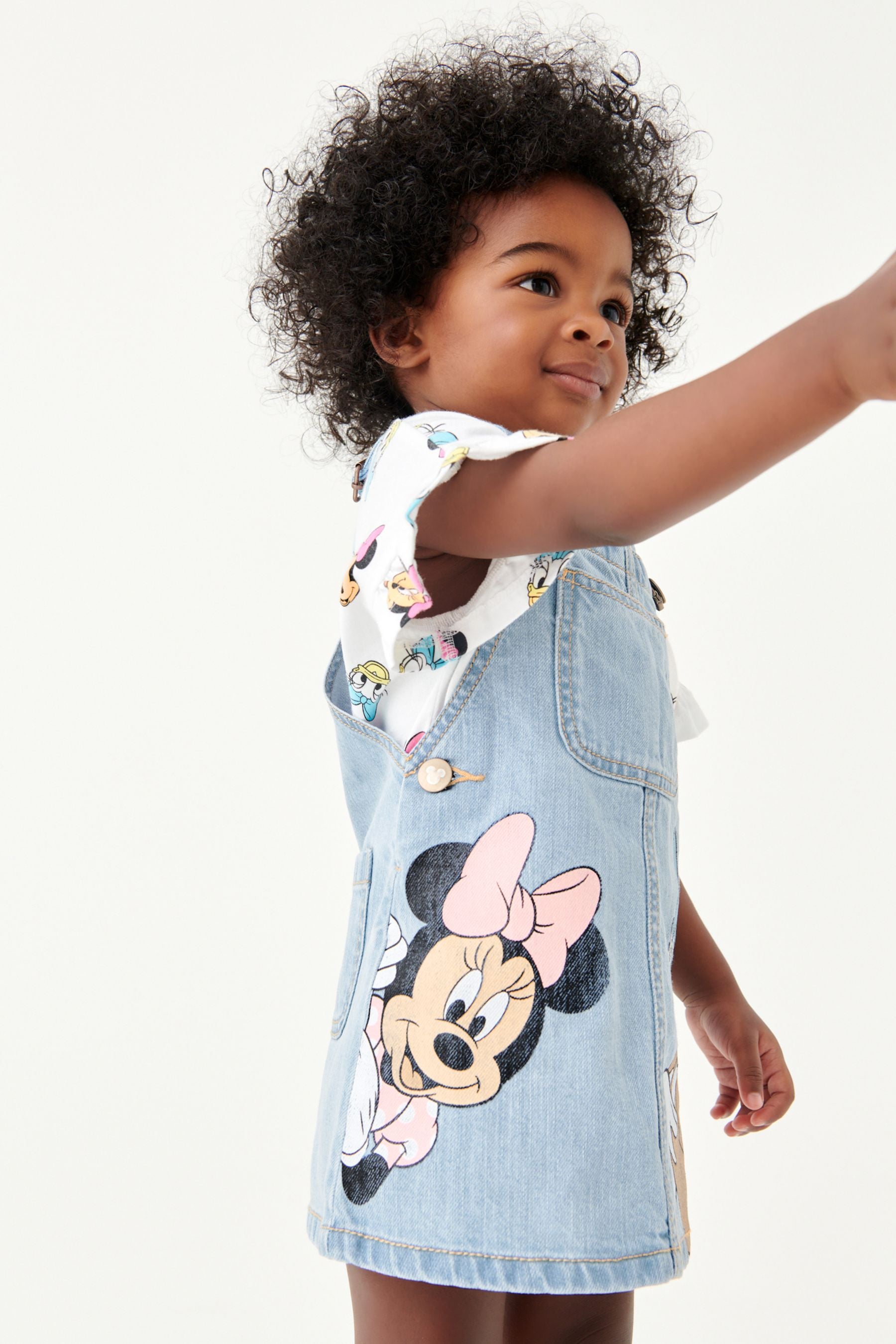 Blue Denim Minnie Mouse And Daisy Duck Pinafore Set (3mths-8yrs)