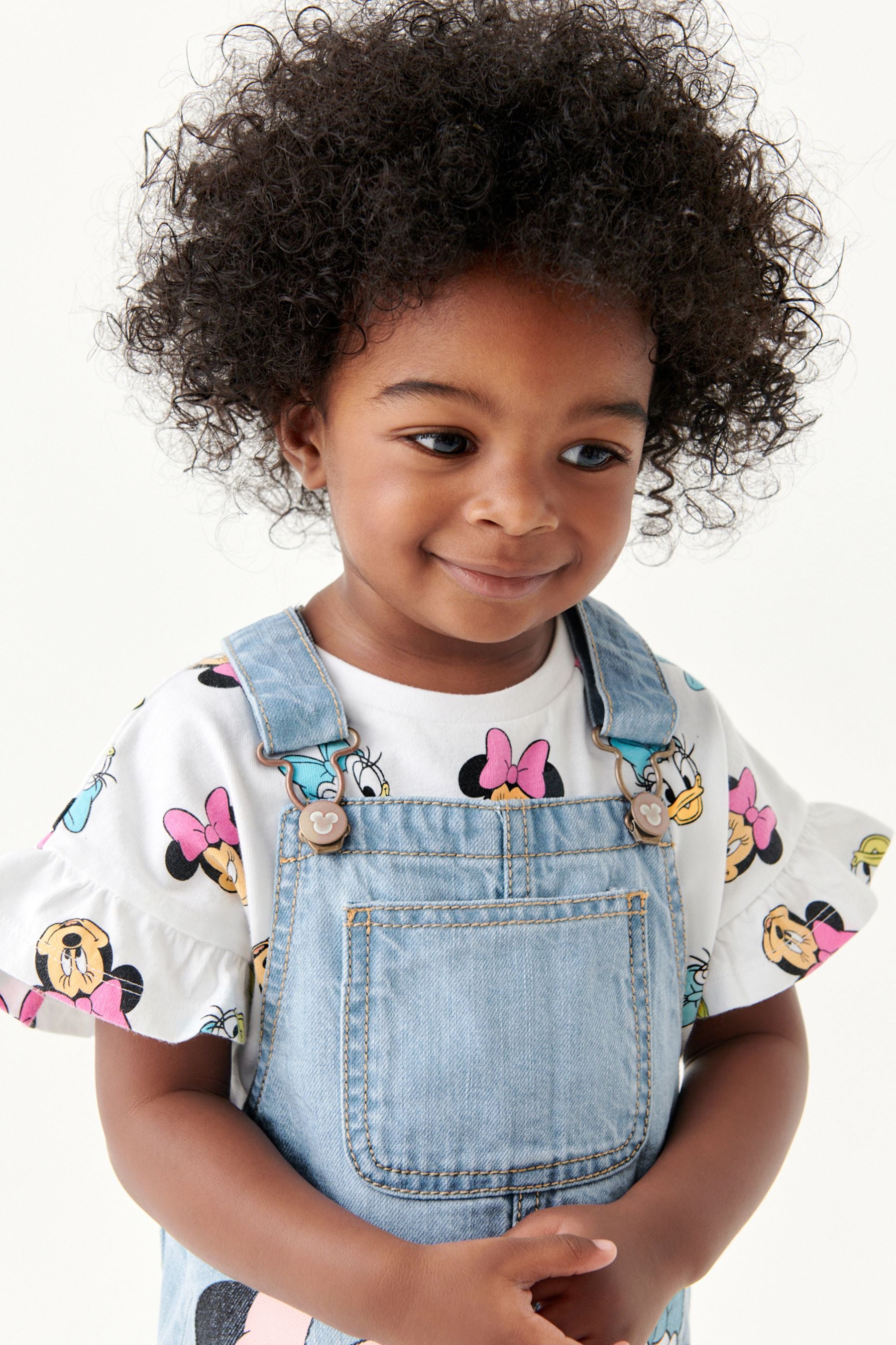 Blue Denim Minnie Mouse And Daisy Duck Pinafore Set (3mths-8yrs)