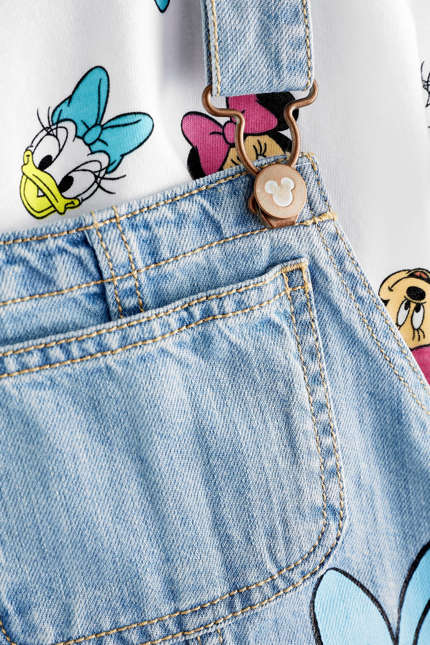 Blue Denim Minnie Mouse And Daisy Duck Pinafore Set (3mths-8yrs)