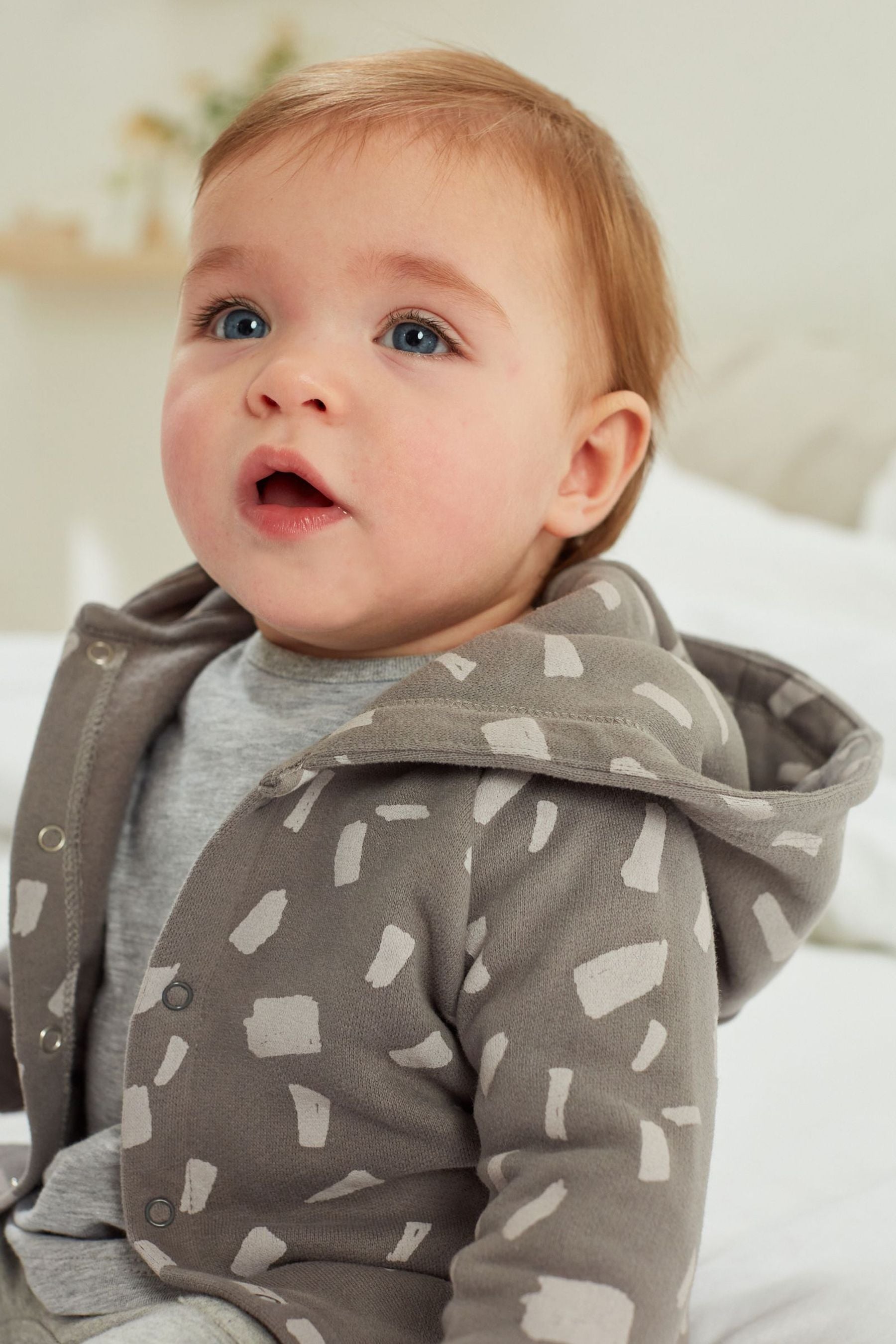 Grey Printed Jersey Jacket (0mths-3yrs)