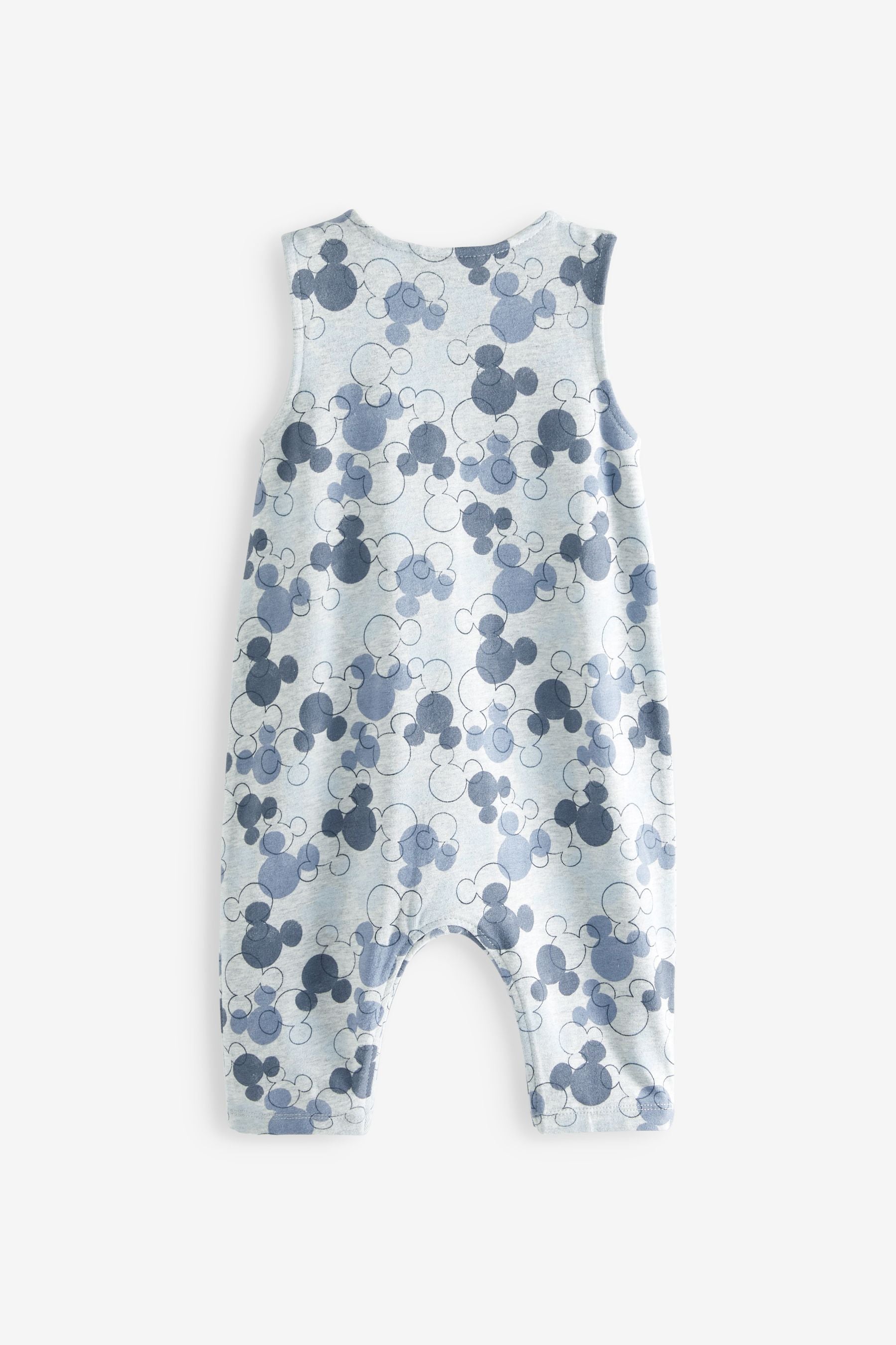 Blue Mickey Mouse Baby Jersey Romper (0mths-2yrs)