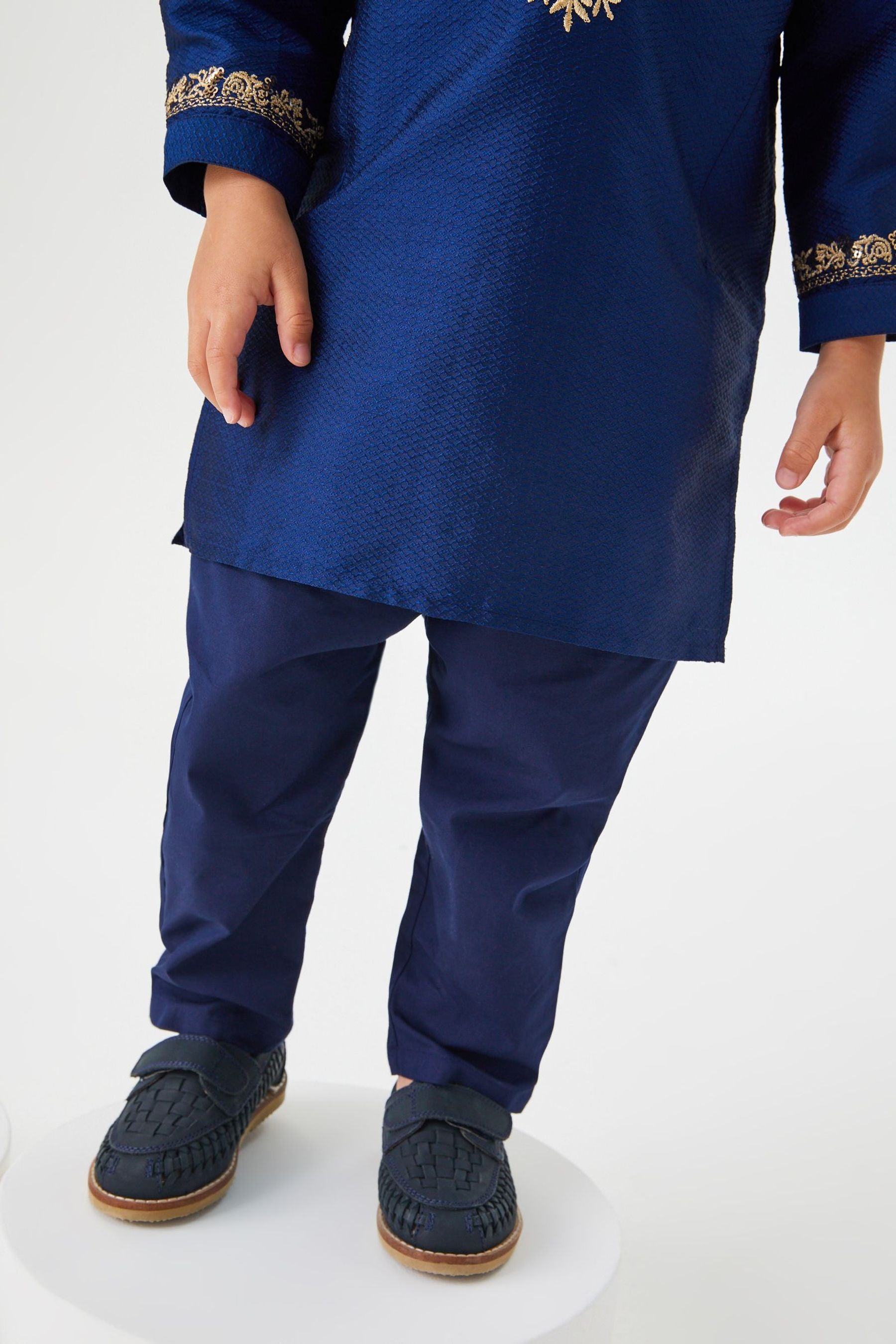 Navy Blue Lightweight Kurta Trousers (3mths-7yrs)