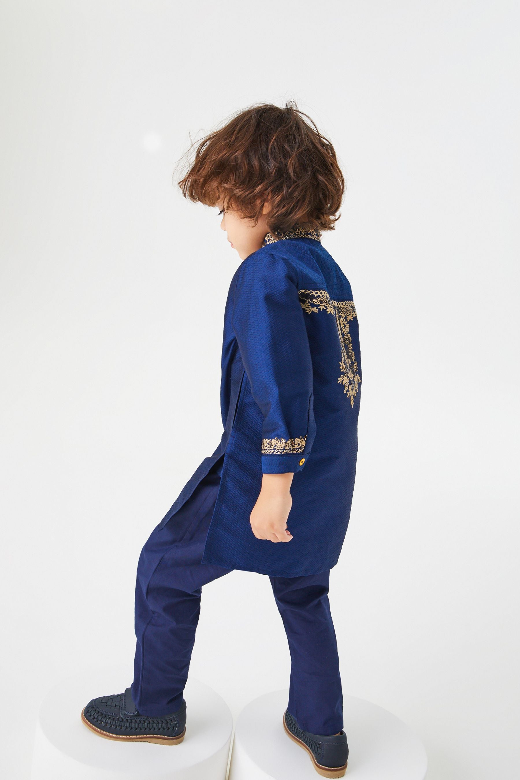 Navy Blue Lightweight Kurta Trousers (3mths-7yrs)