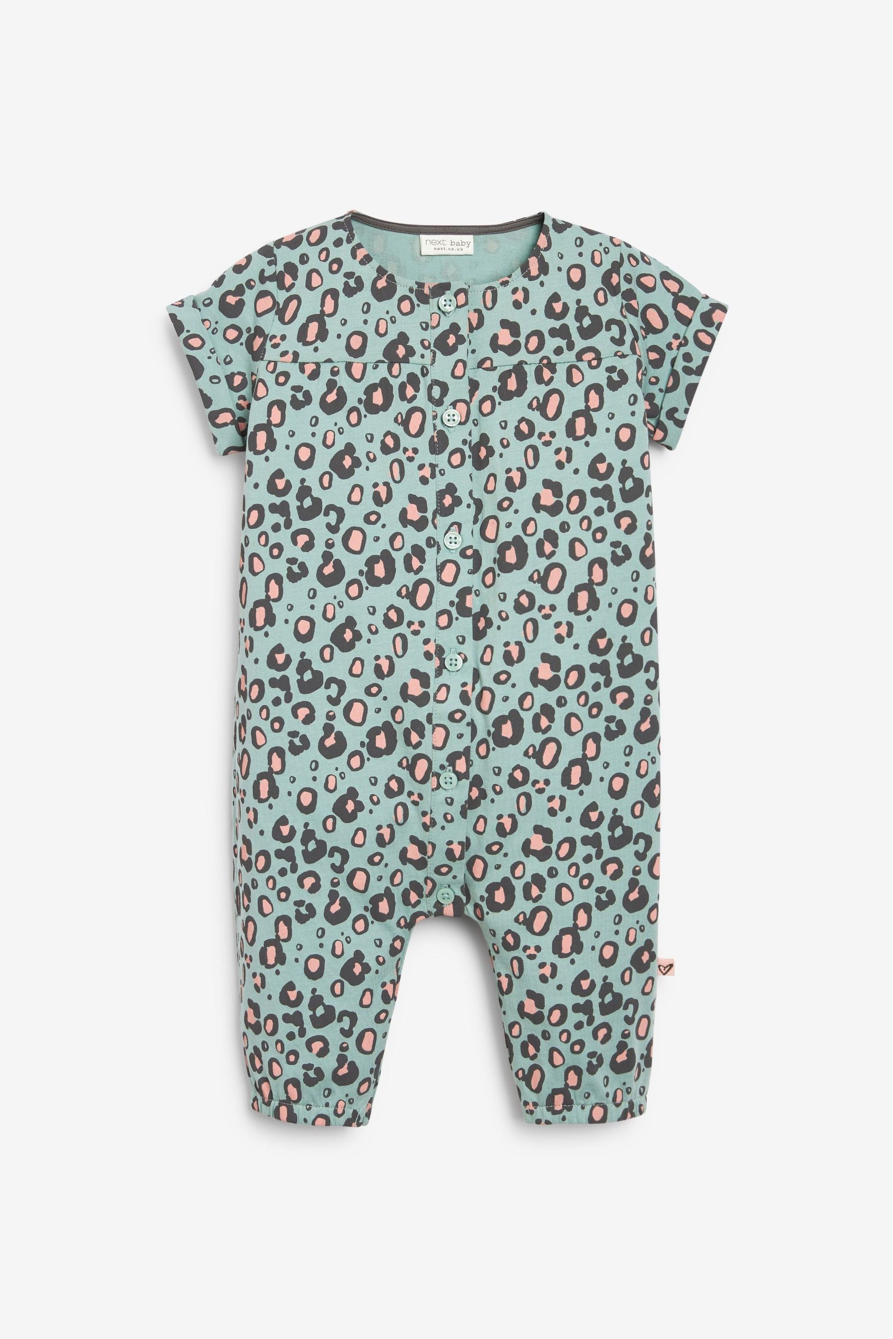 Teal Blue Baby Jersey Romper (0mths-2yrs)