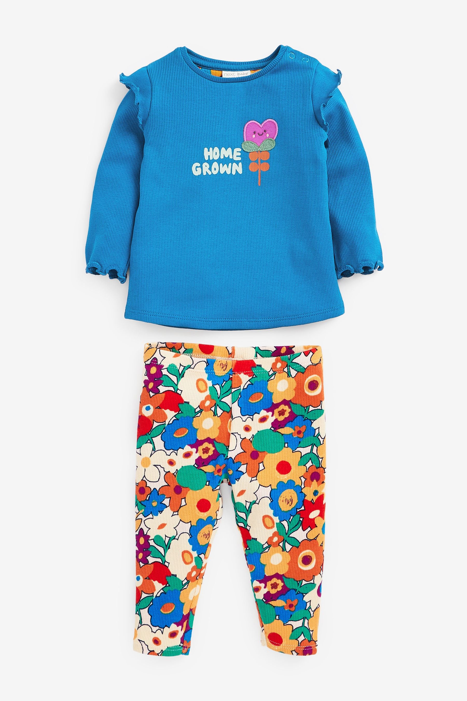 Blue/Yellow Baby 4 Piece T-Shirt And Leggings Set