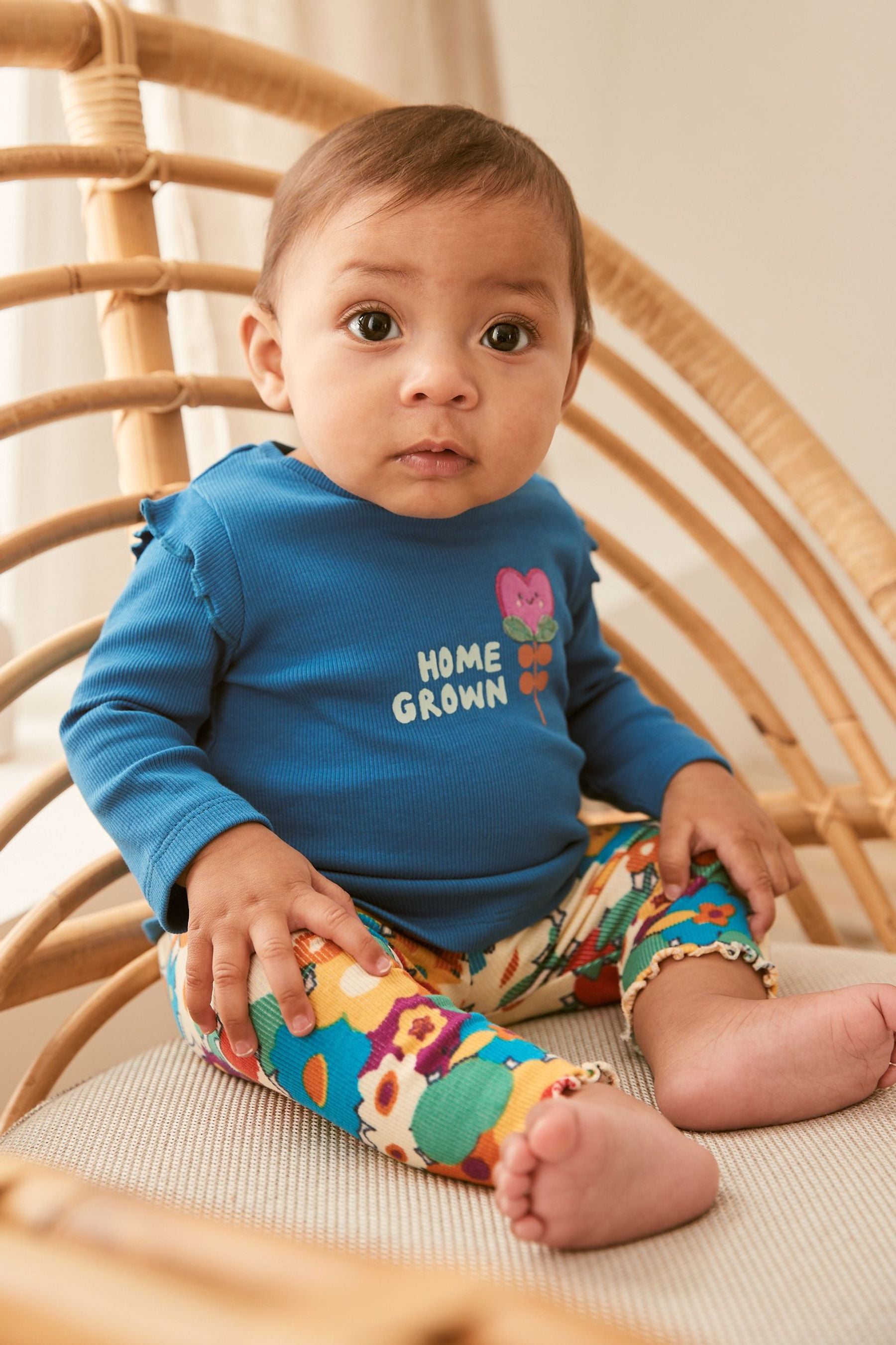 Blue/Yellow Baby 4 Piece T-Shirt And Leggings Set