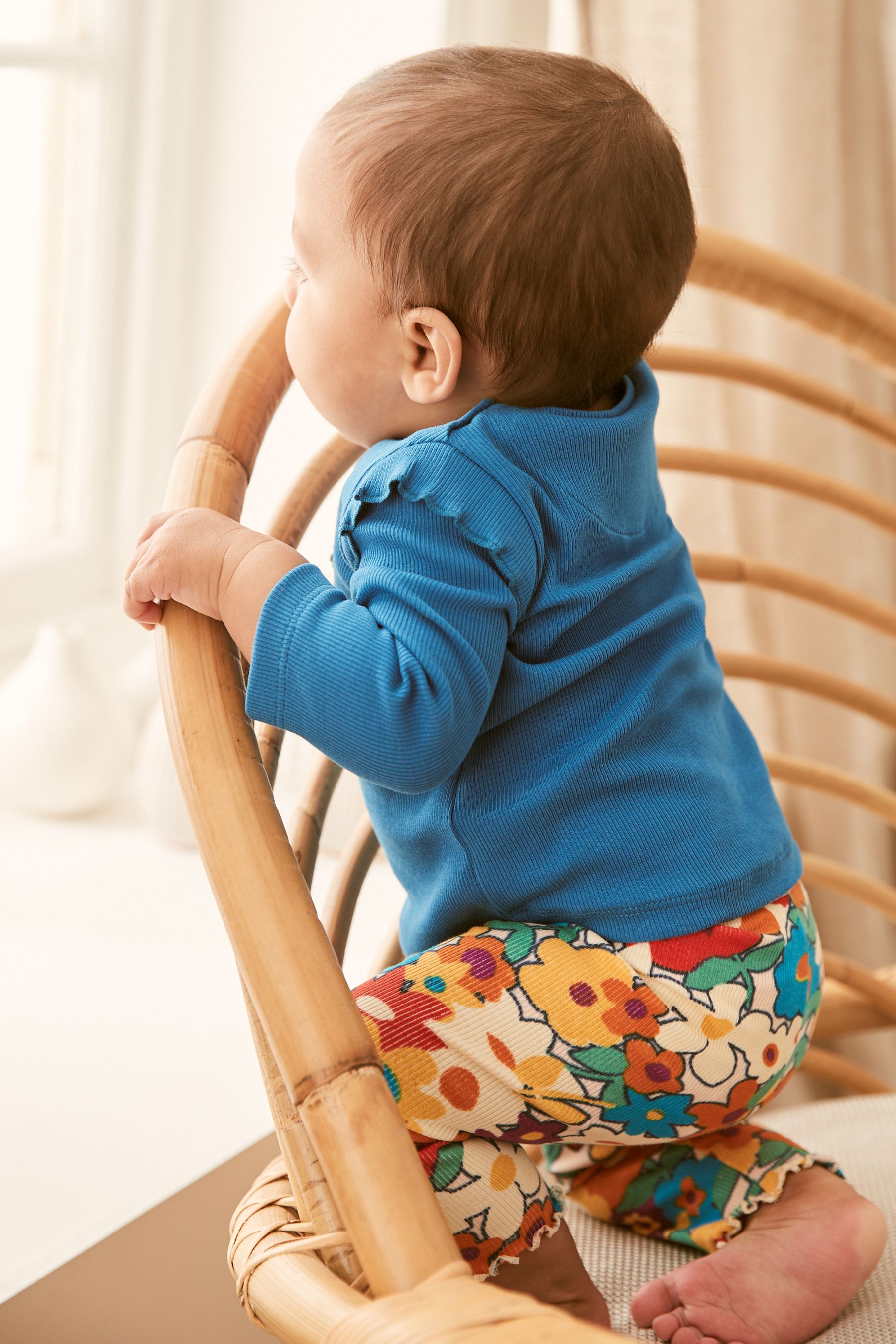 Blue/Yellow Baby 4 Piece T-Shirt And Leggings Set