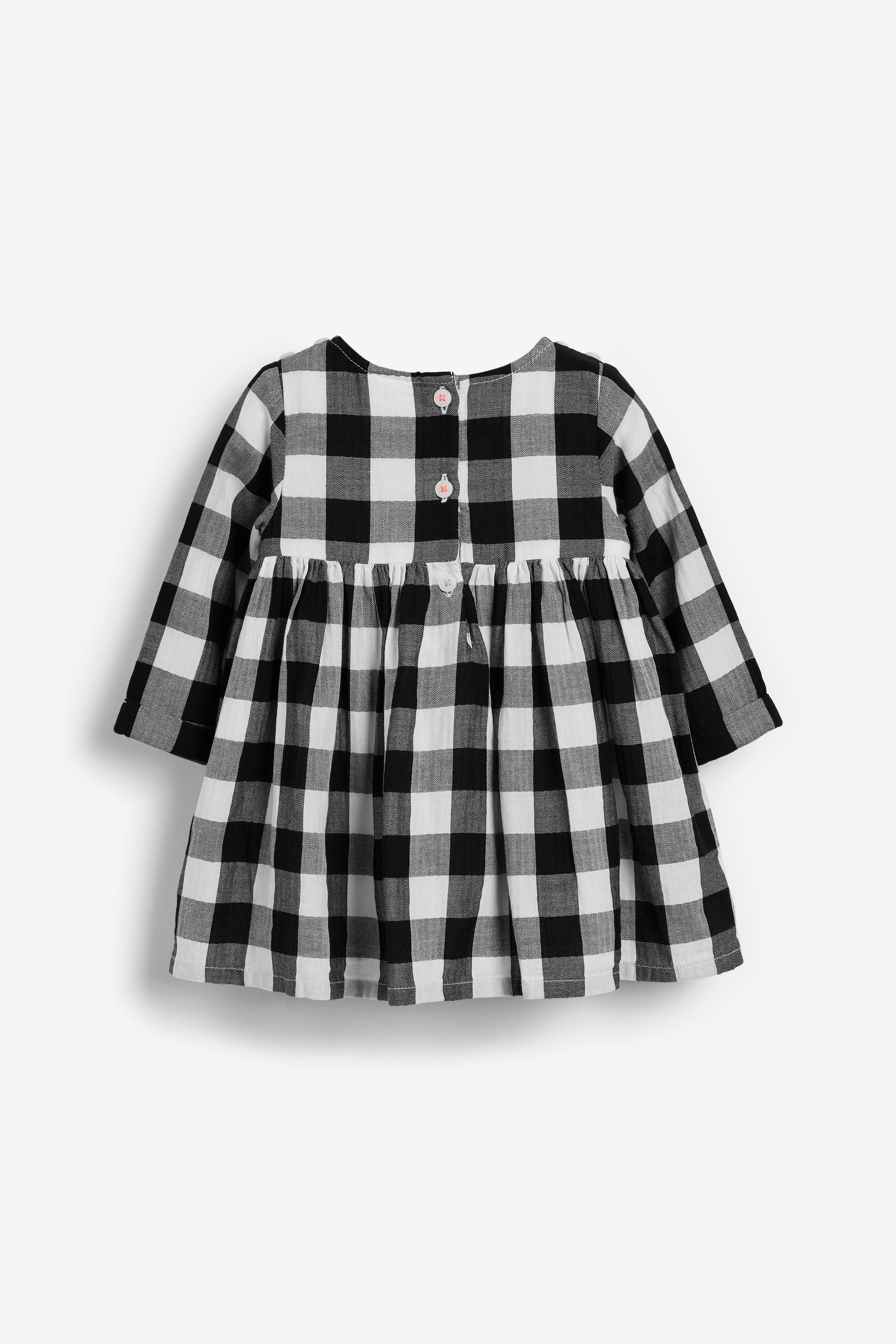 Black/White Baby Gingham Printed Dress (0mths-2yrs)