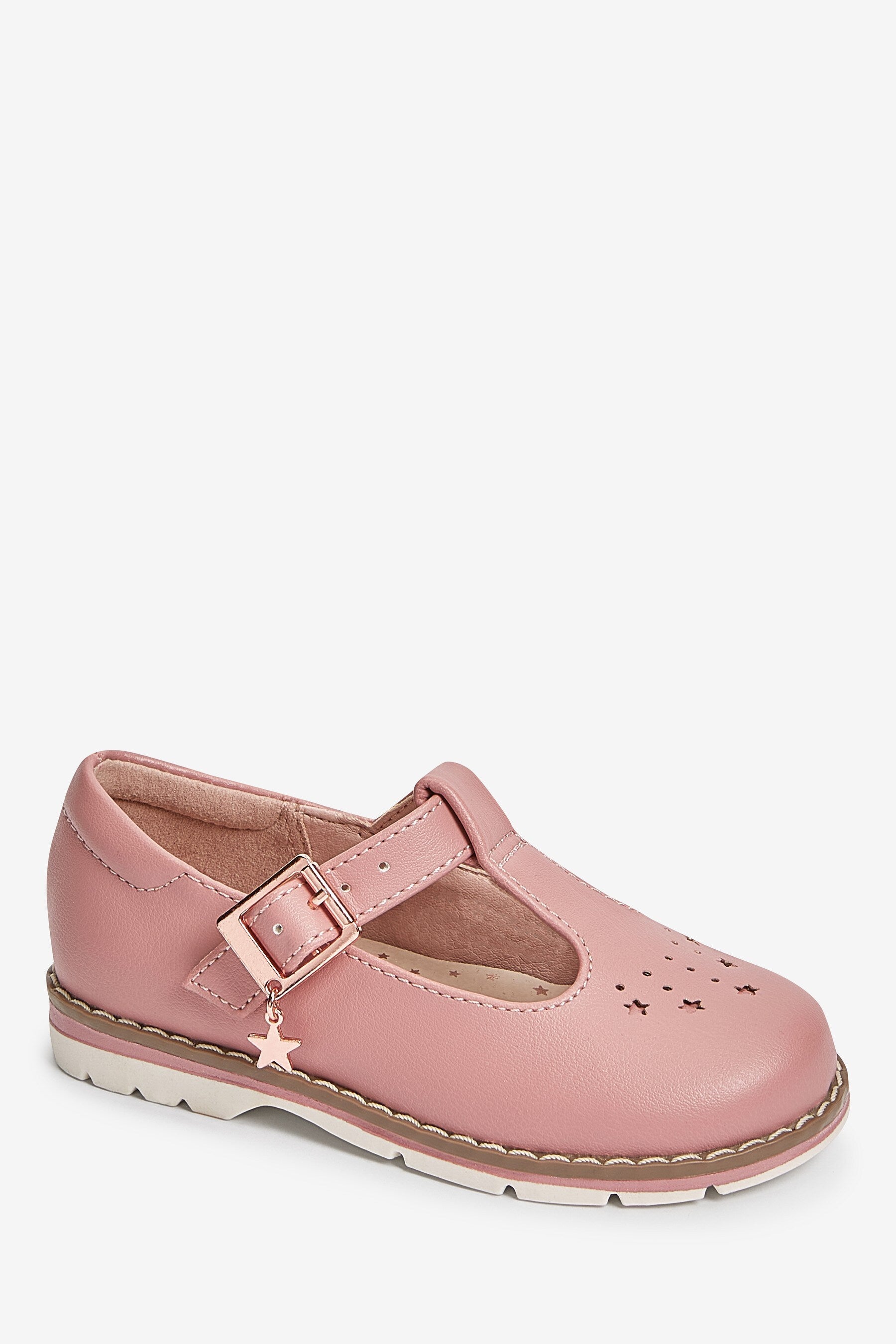 Pink Star Charm T-Bar Shoes