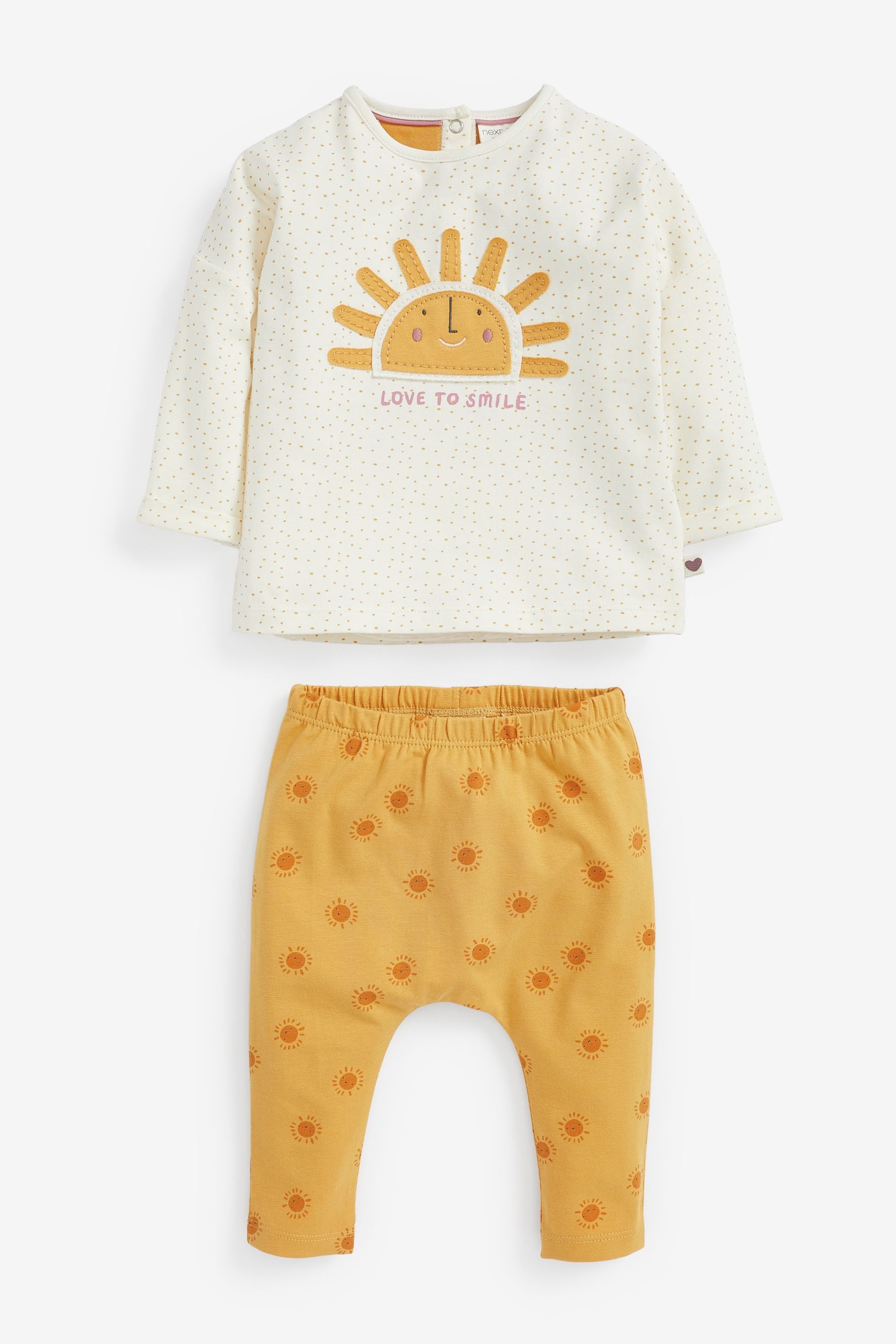 Yellow/Pink/Blue Baby 6 Pack T-Shirts And Leggings Set