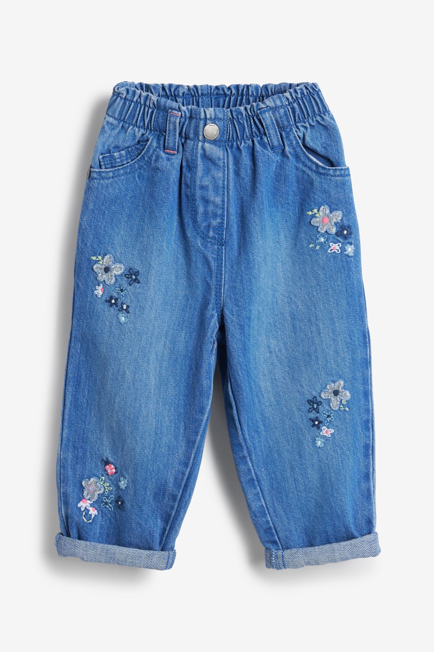 Bright Blue Paperbag Jeans (3mths-7yrs)