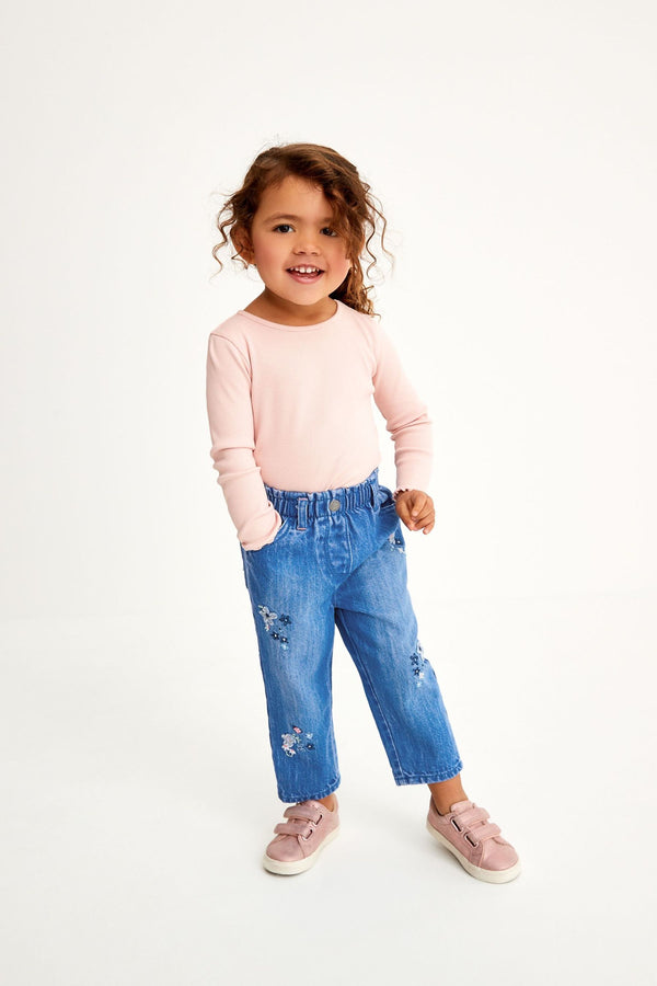 Bright Blue Paperbag Jeans (3mths-7yrs)