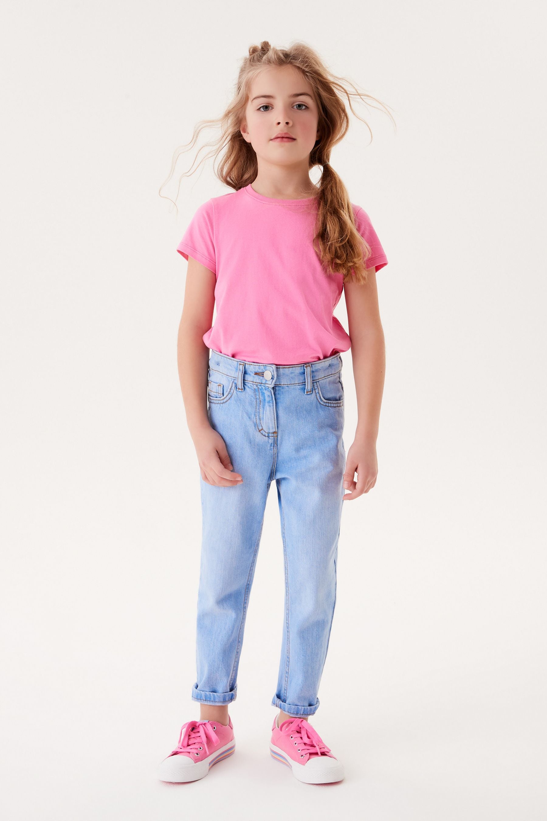 Light Bright Blue Mom Jeans (3-16yrs)