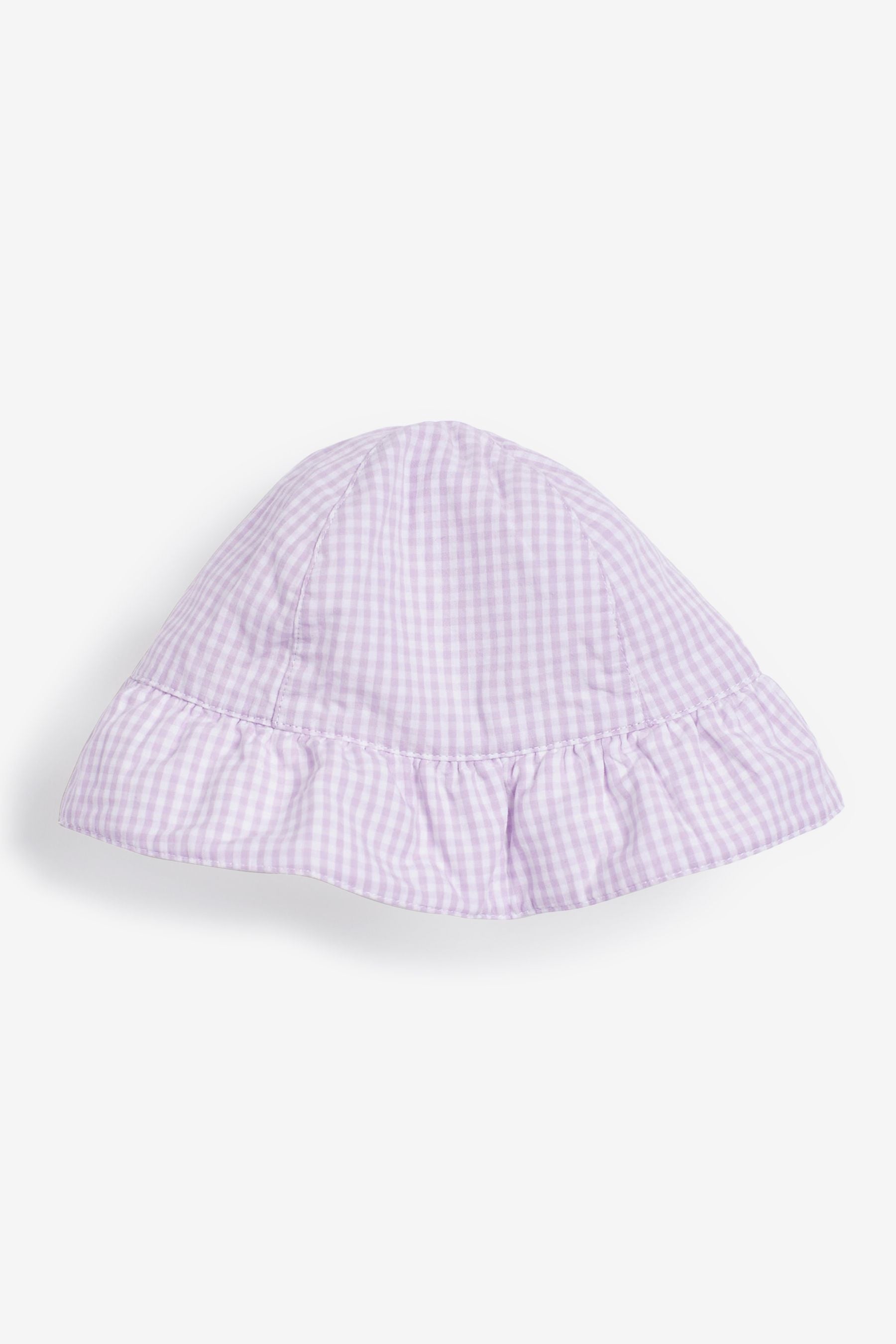 Lilac Purple 2 Piece Baby Gingham Smart Romper And Hat Set (0mths-2yrs)