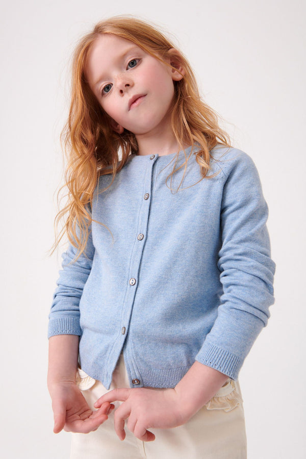 Blue Button-Up Cardigan (3-16yrs)