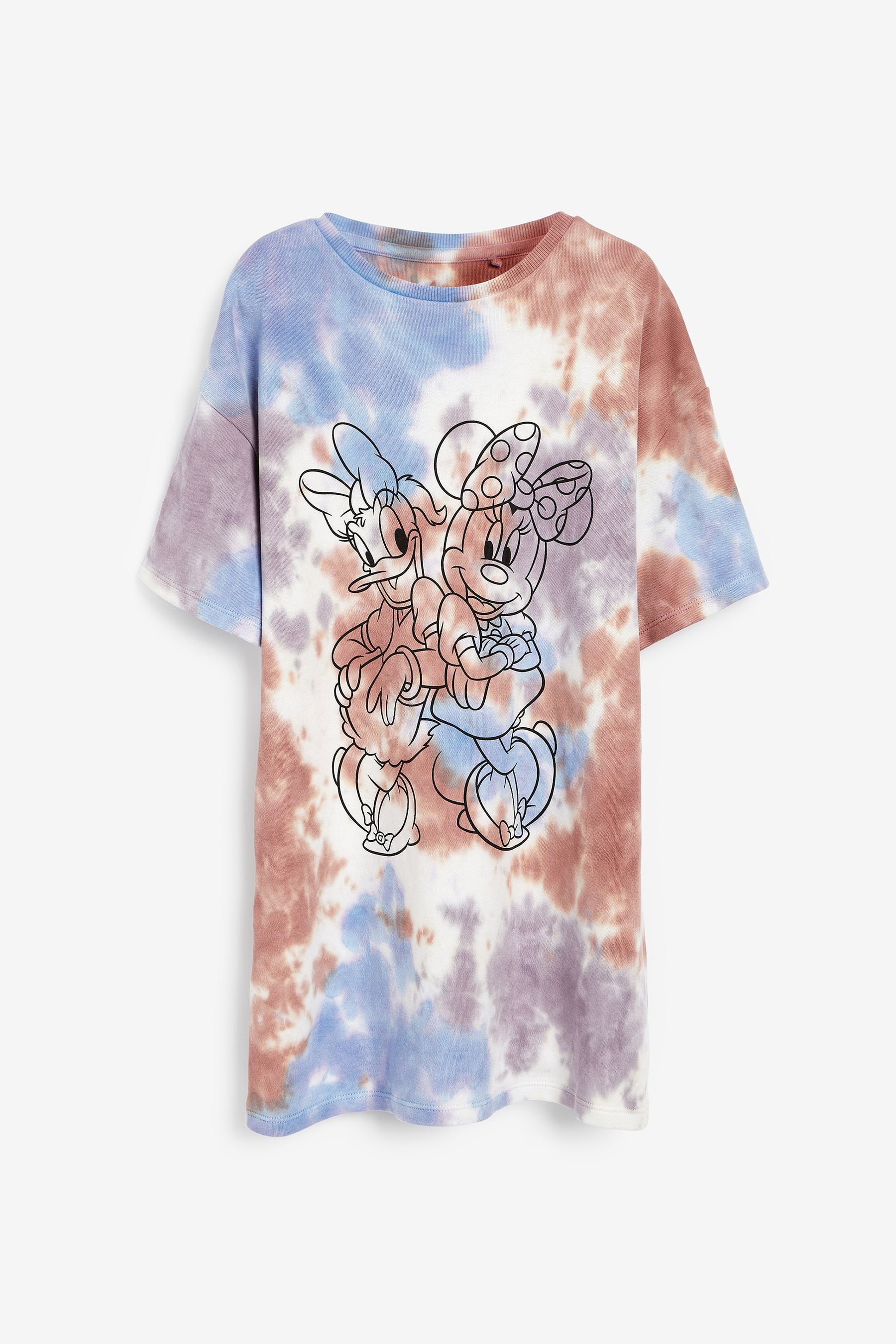 Purple Tie Dye Licence Minnie T-Shirt Dress (3-16yrs)