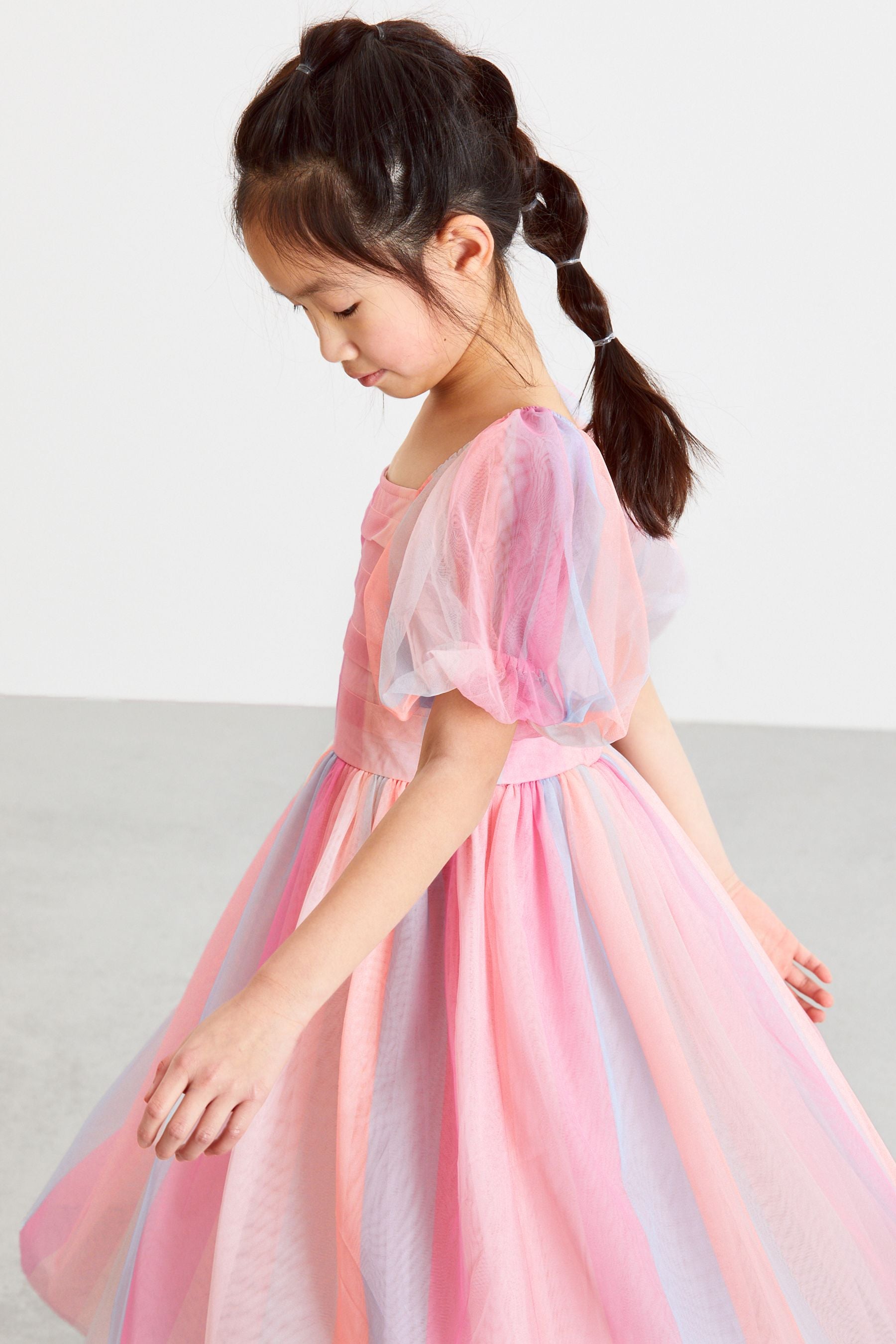 Rainbow Stripe Occasion Dress (3-16yrs)