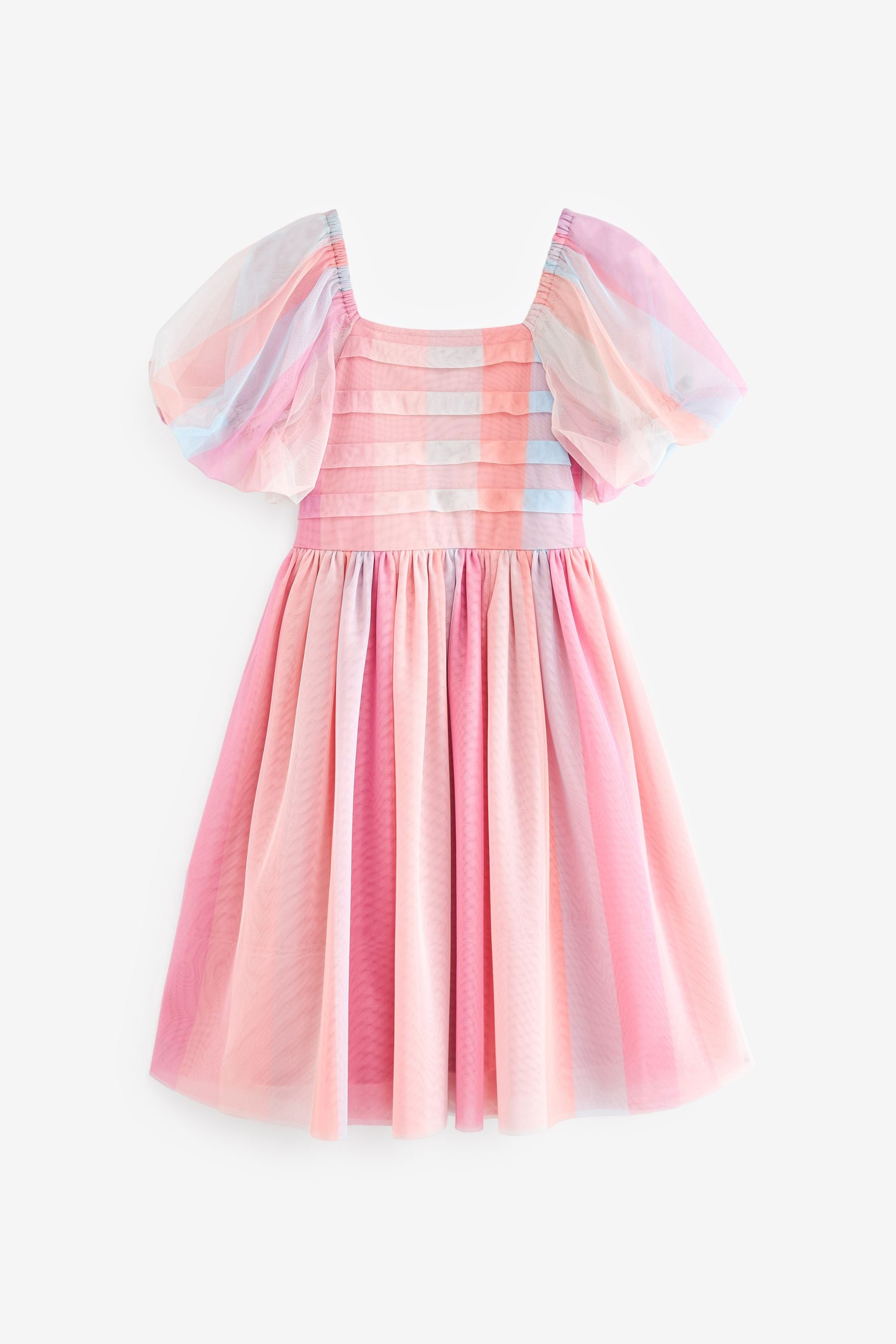 Rainbow Stripe Occasion Dress (3-16yrs)