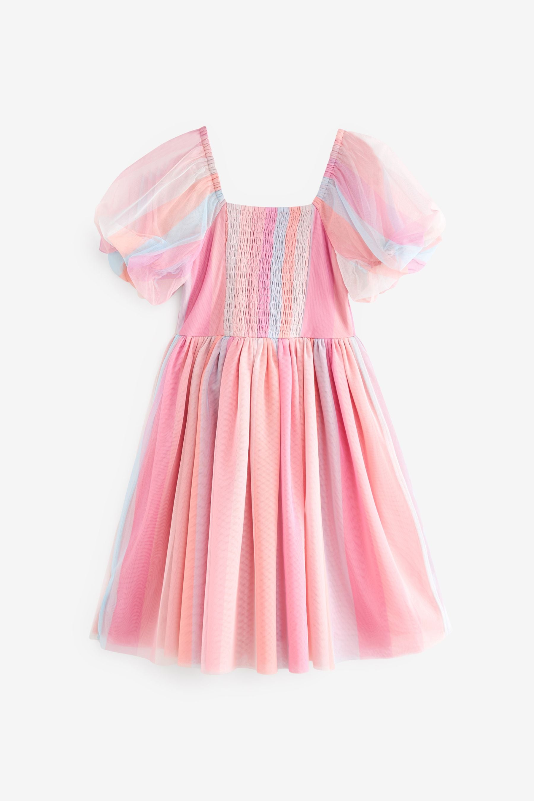 Rainbow Stripe Occasion Dress (3-16yrs)