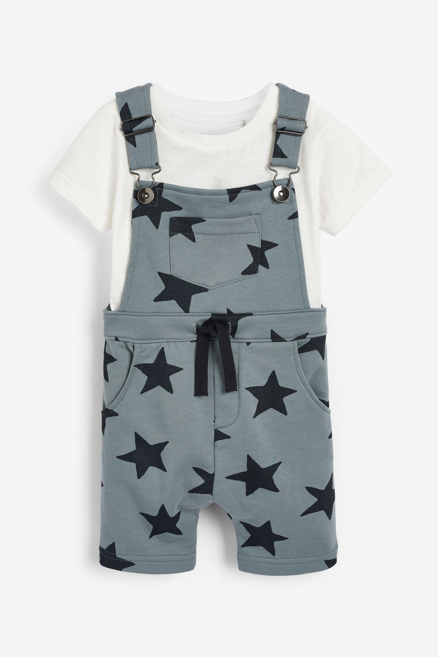 Blue Star Short Dungarees And T-Shirt Set (3mths-7yrs)