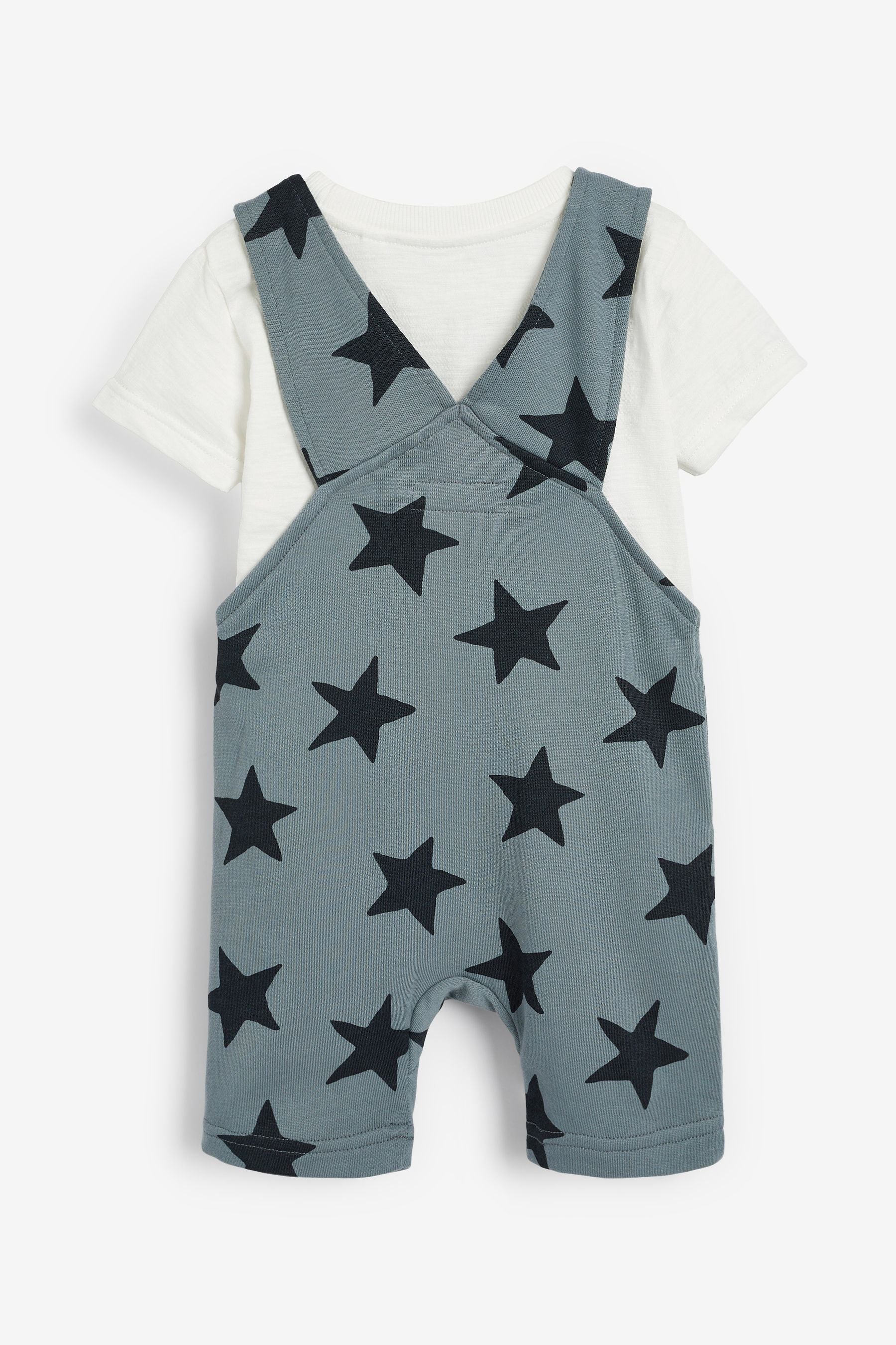 Blue Star Short Dungarees And T-Shirt Set (3mths-7yrs)