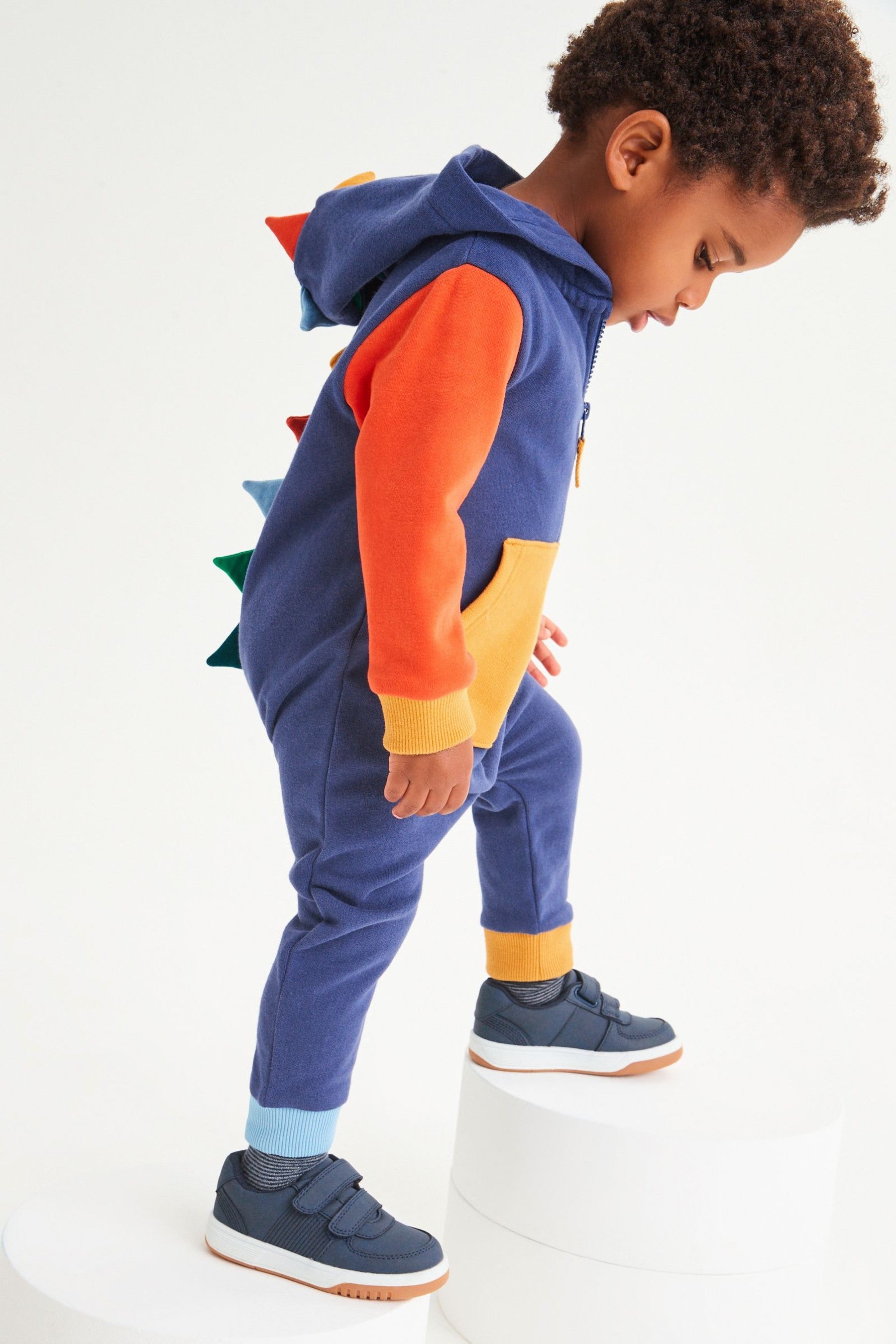 Navy Blue Dino Spike Jersey All-In-One (3mths-7yrs)