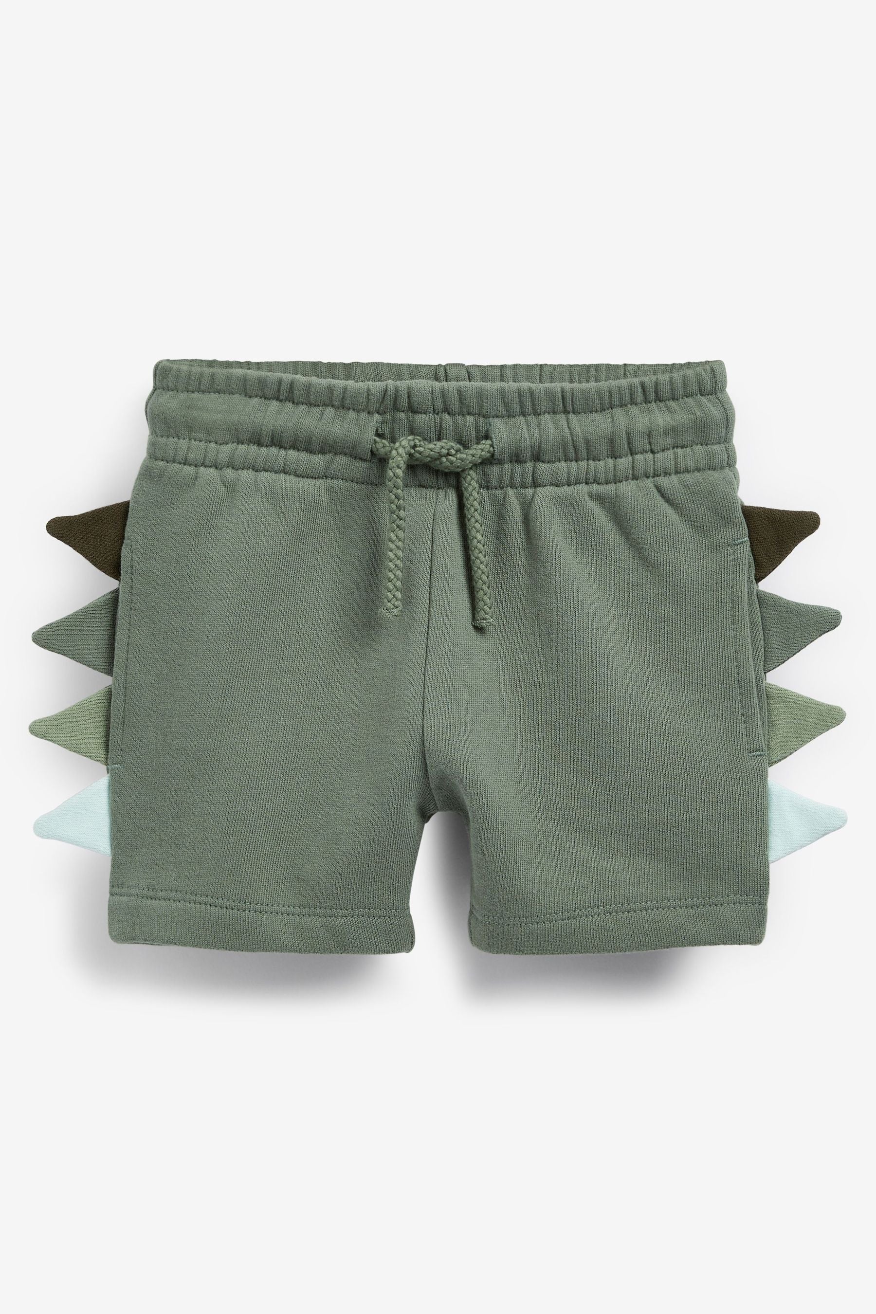 Khaki Green Shorts Dino Character (3mths-7yrs)