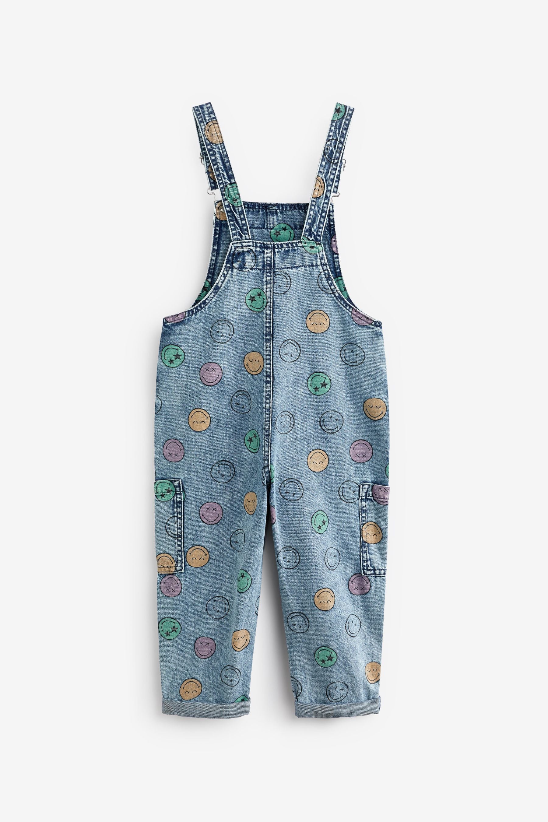 SmileyWorld License Slouchy Printed Dungarees (3-16yrs)