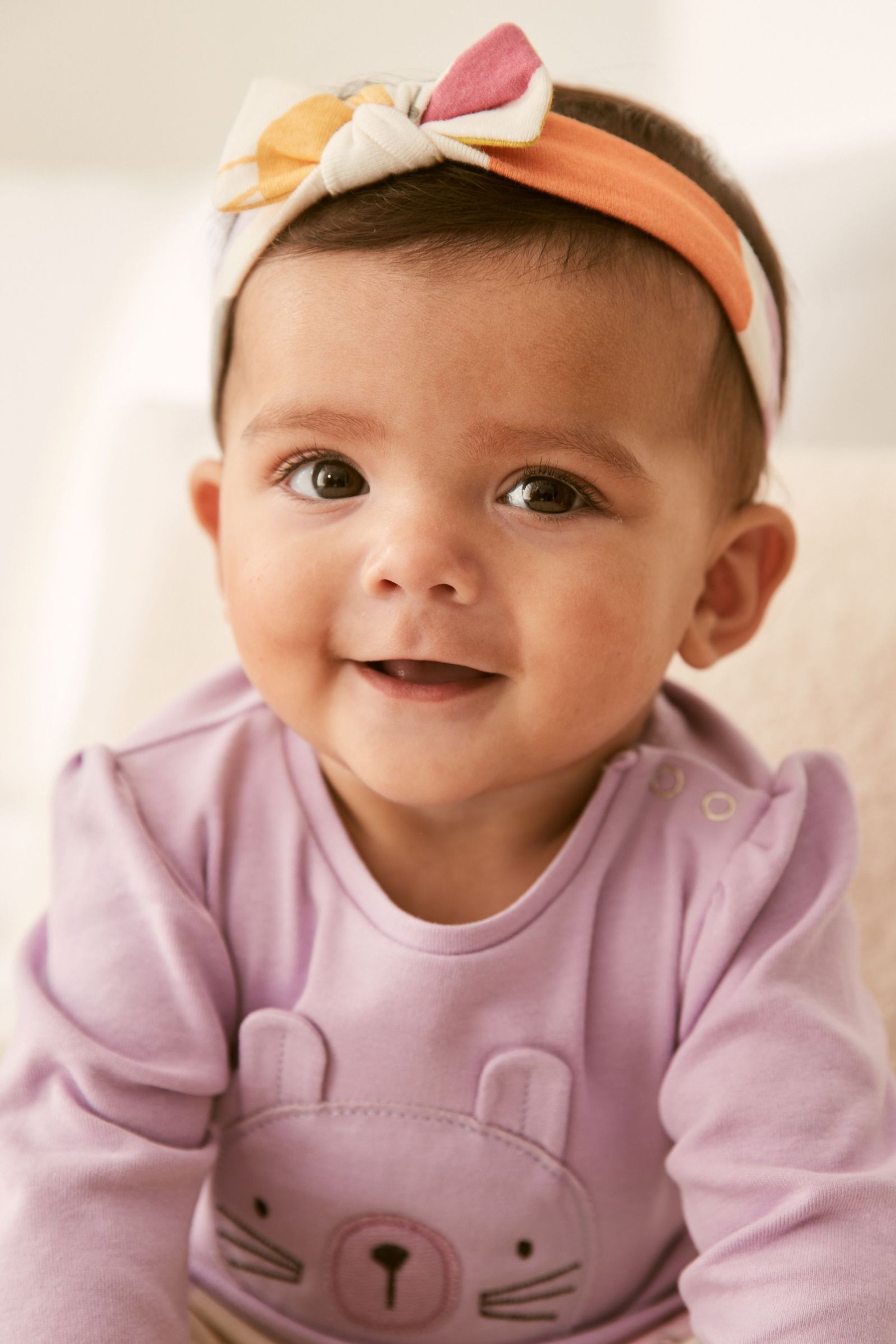 Purple Baby T-Shirt, Leggings And Headband Set (0mths-3yrs)