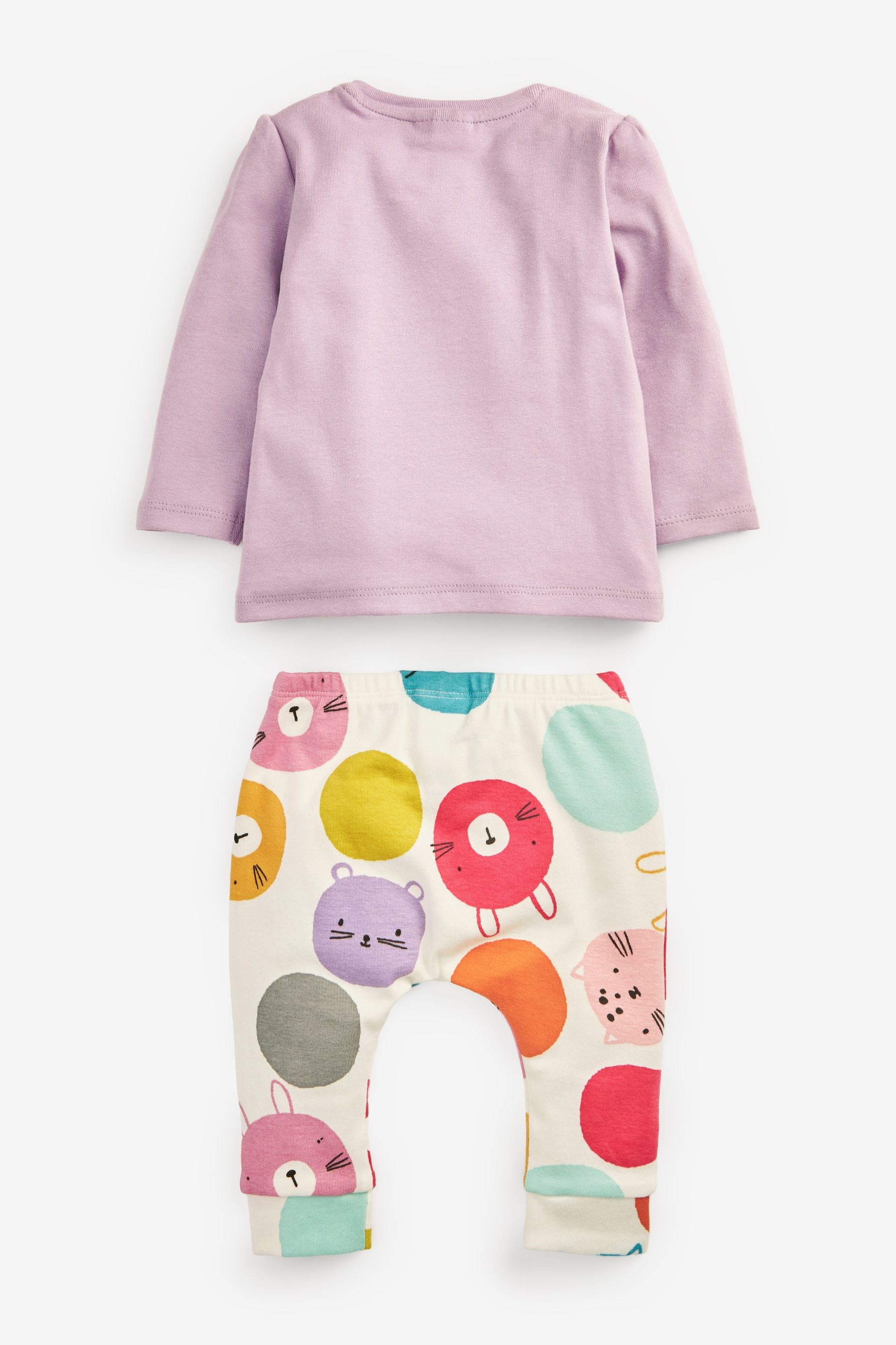 Purple Baby T-Shirt, Leggings And Headband Set (0mths-3yrs)