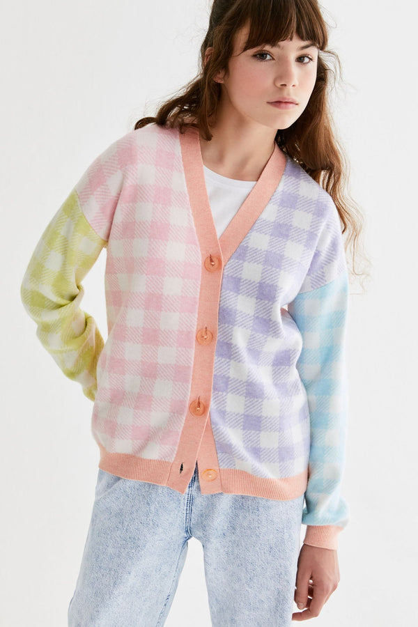 Multi Gingham Cardigan (3-16yrs)