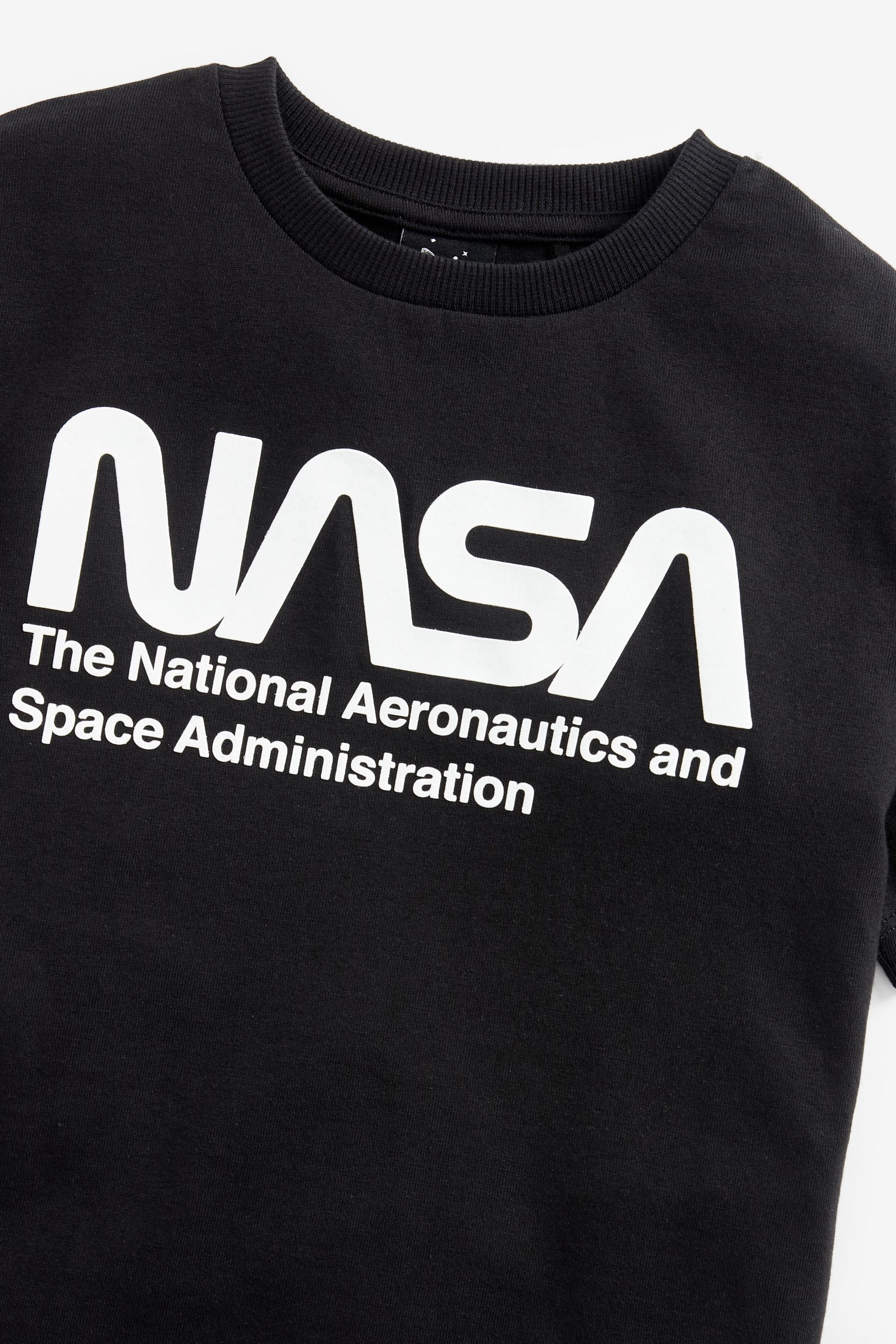 Black NASA T-Shirt (3-16yrs)