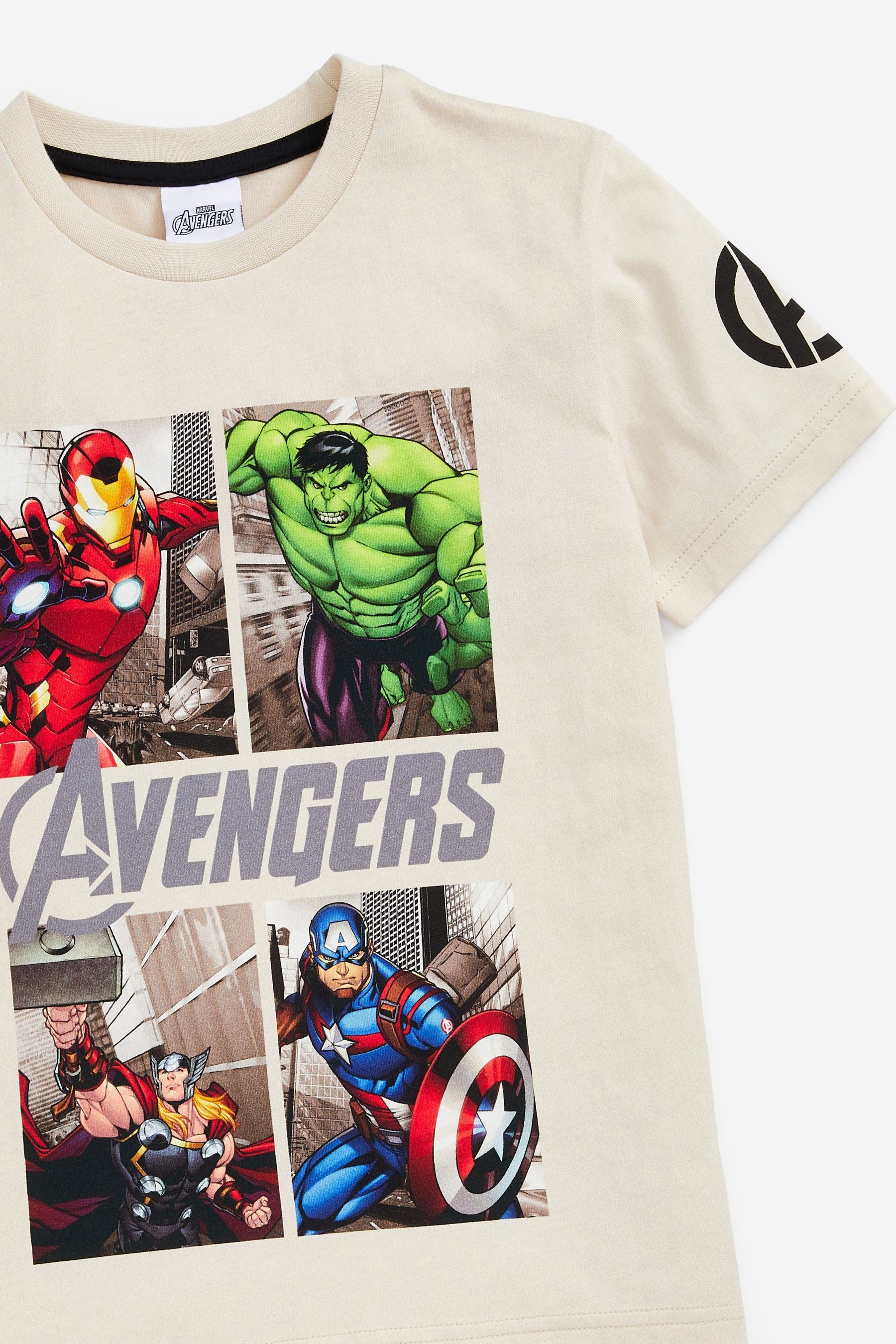 Avengers Natural Short Sleeve T-Shirt (3-16yrs)