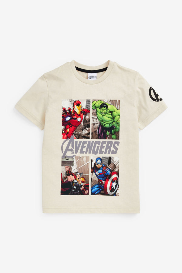 Avengers Natural Short Sleeve T-Shirt (3-16yrs)