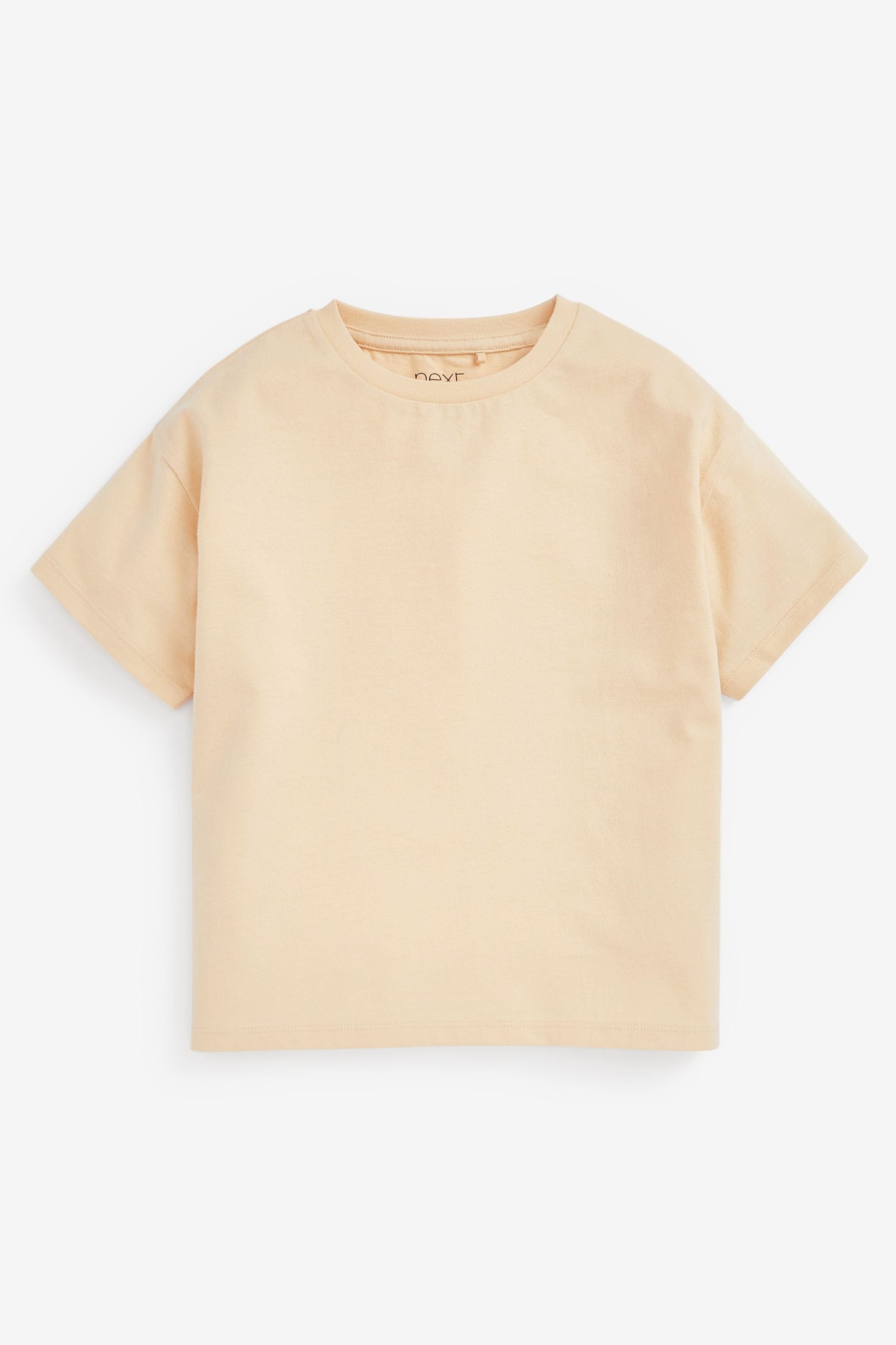 Neutral Cream 4 Pack Relaxed T-Shirts (3-16yrs)