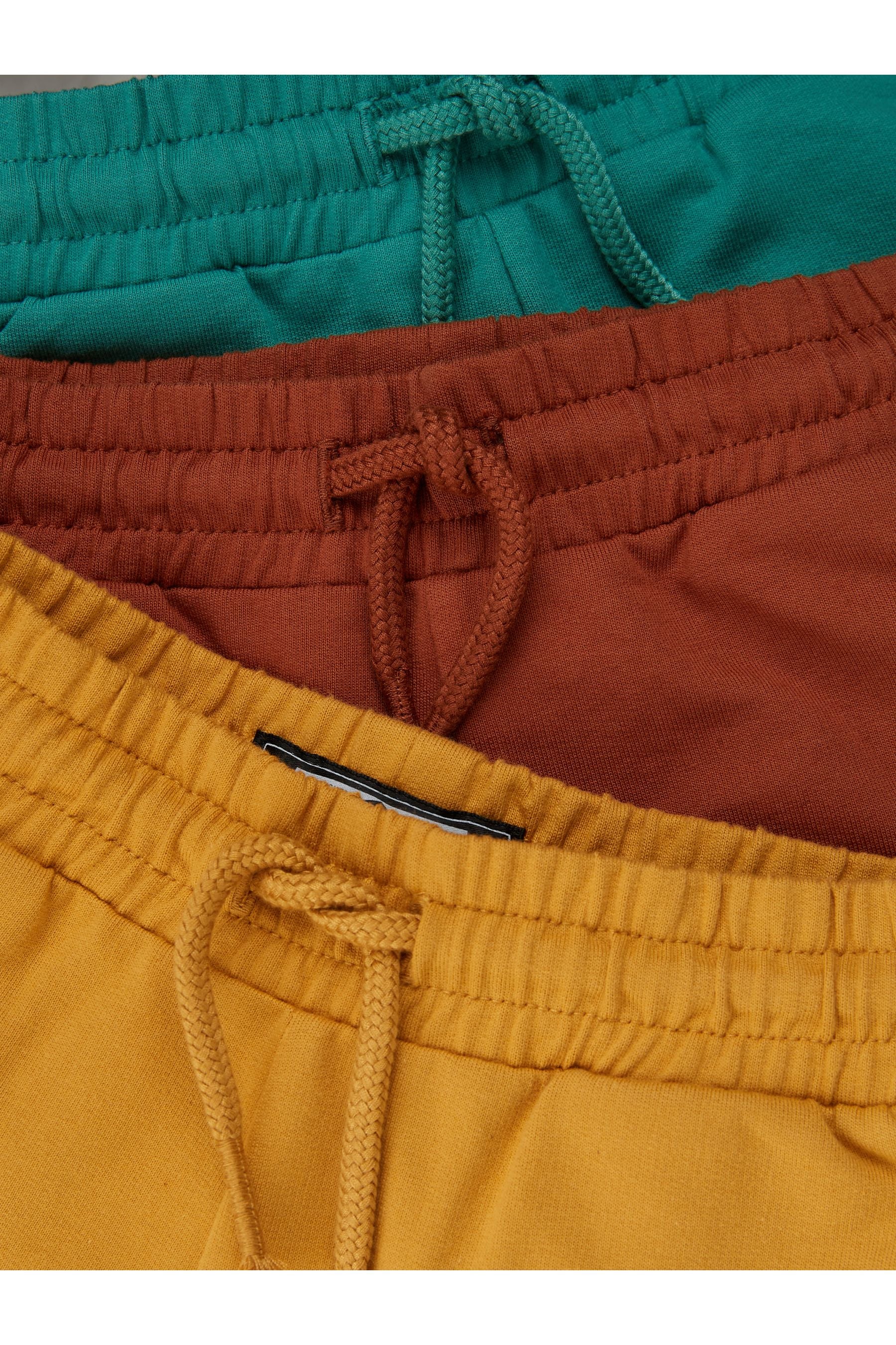 Green/Yellow/Orange Jersey Shorts 3 Pack (3mths-7yrs)