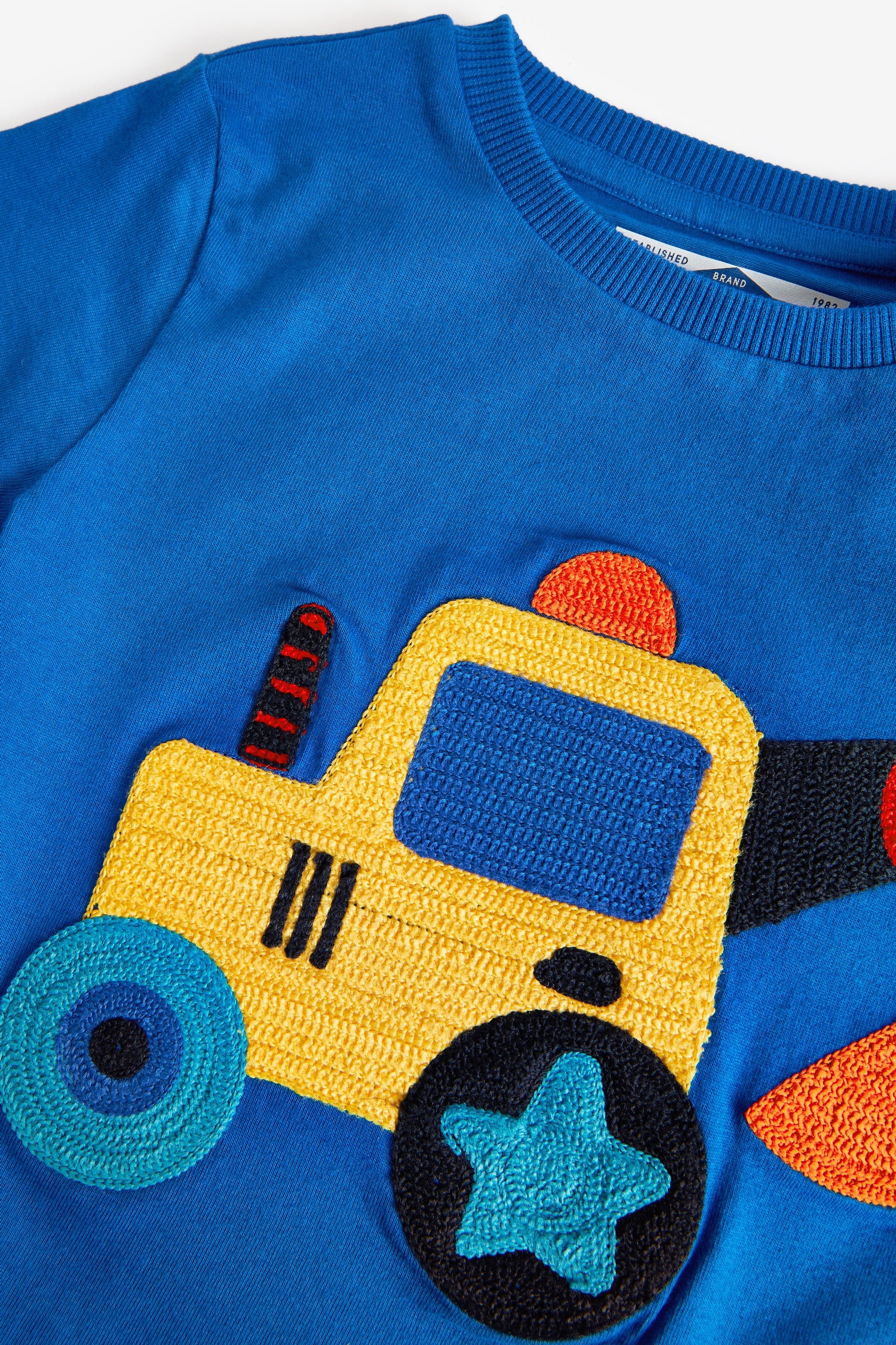 Blue Digger Appliqu T-Shirt (3mths-7