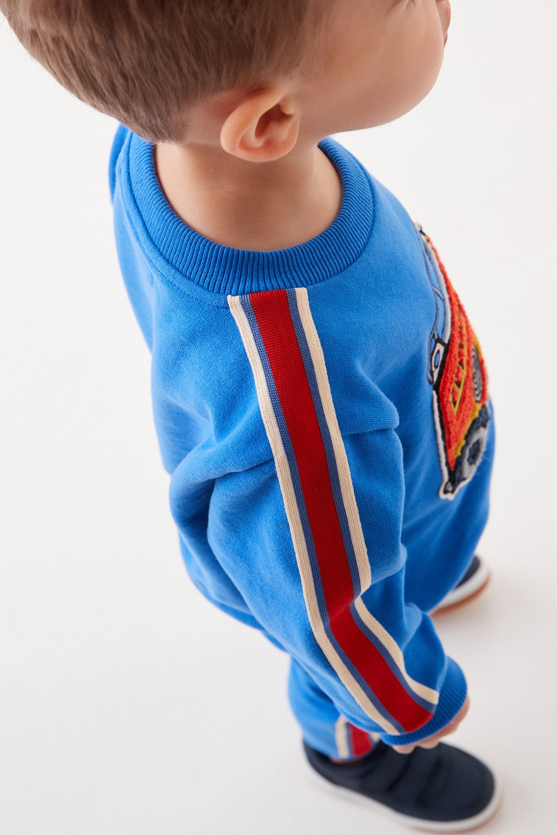 Blue Fire Engine Character Jersey Crew Neck Sweater & Joggers Set (3mths-7yrs)