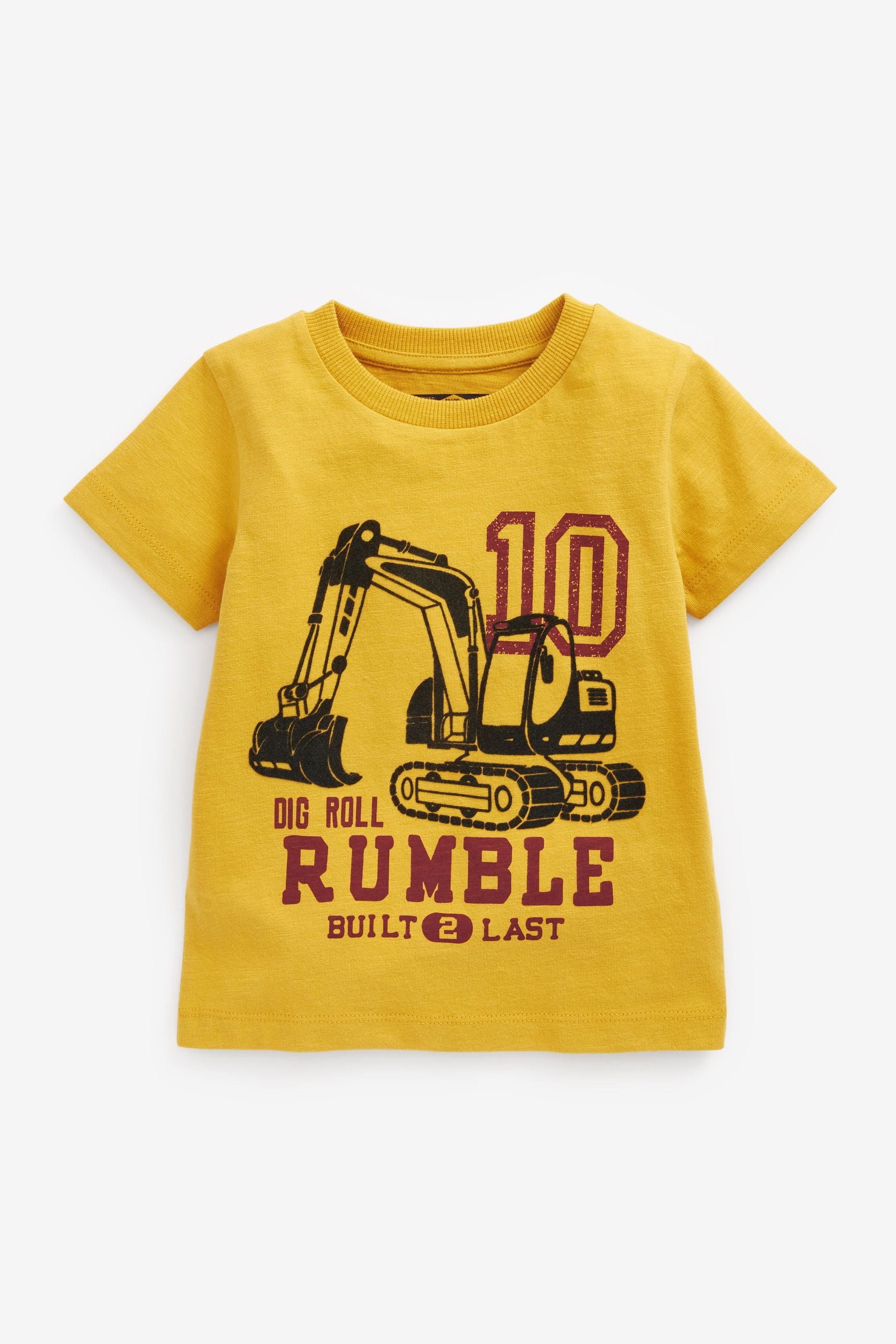 Ochre Yellow Digger Short Sleeve Character T-Shirt (3mths-7yrs)