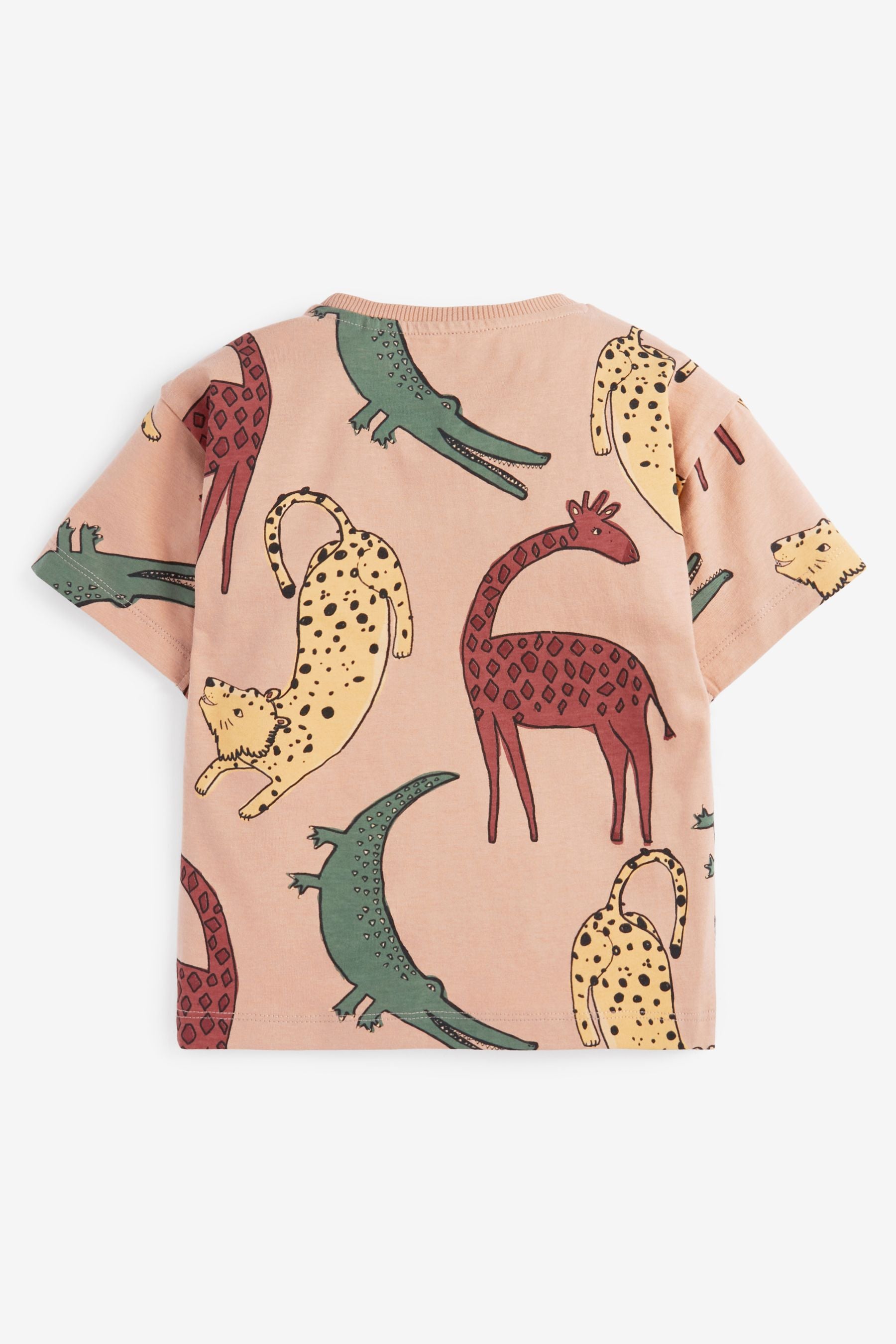 Blush Pink Safari Oversized All Over Print T-Shirt (3mths-7yrs)